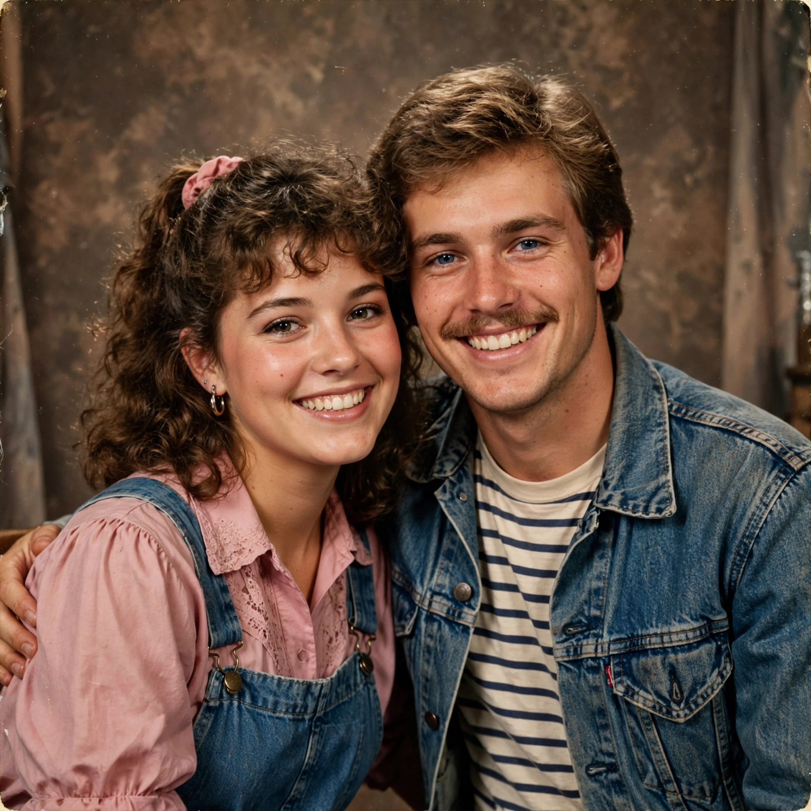 1980s Couple Vintage Portrait Prompt