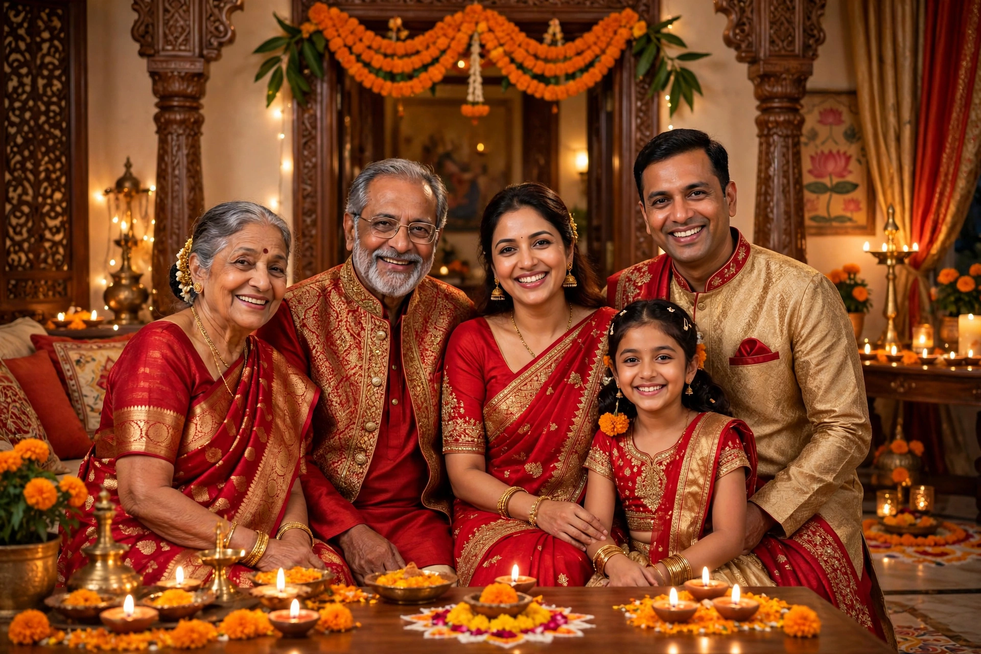 Diwali Family Portrait 1