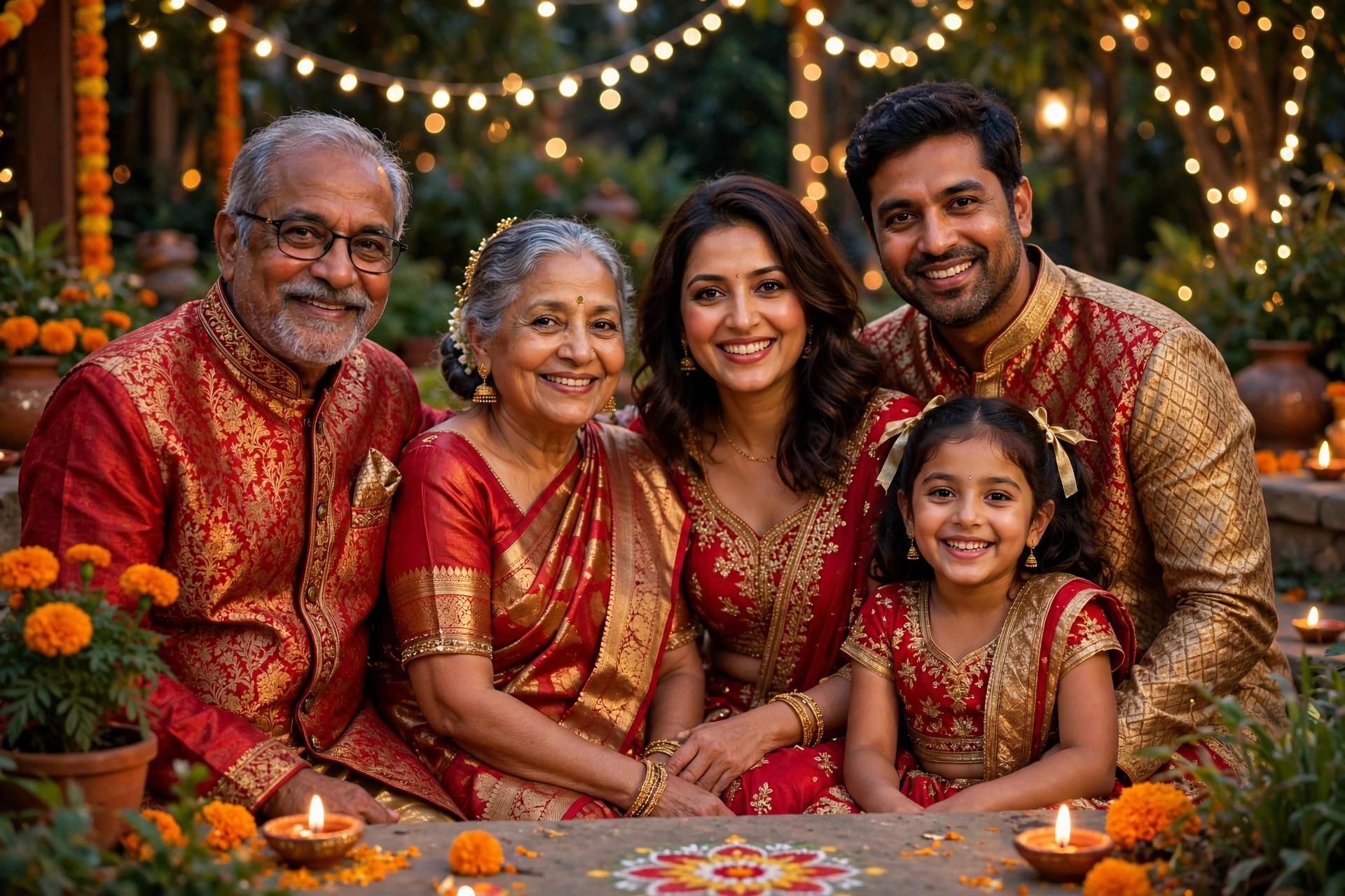 Diwali Family Portrait 3