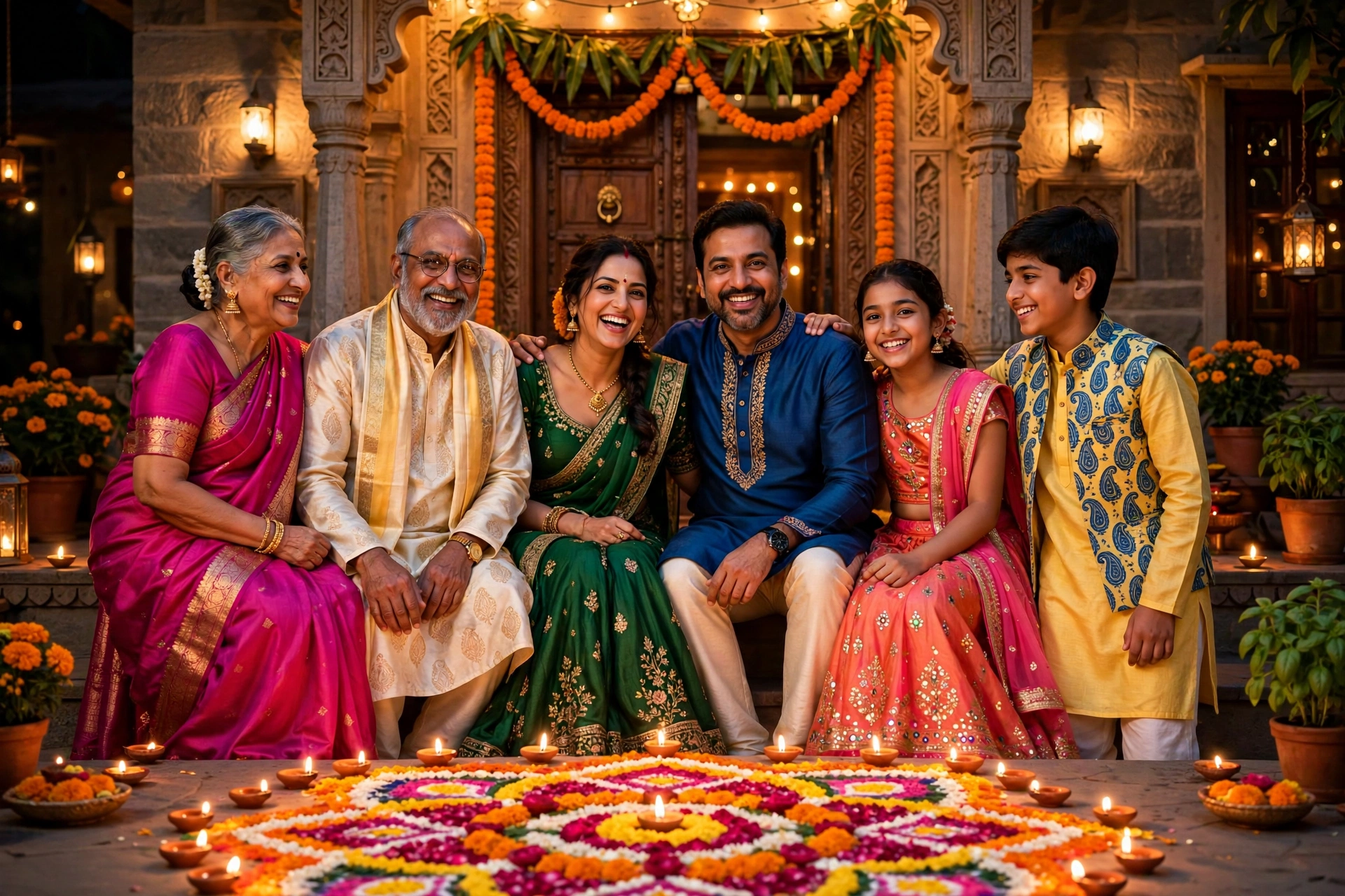 Diwali Family Portrait 9