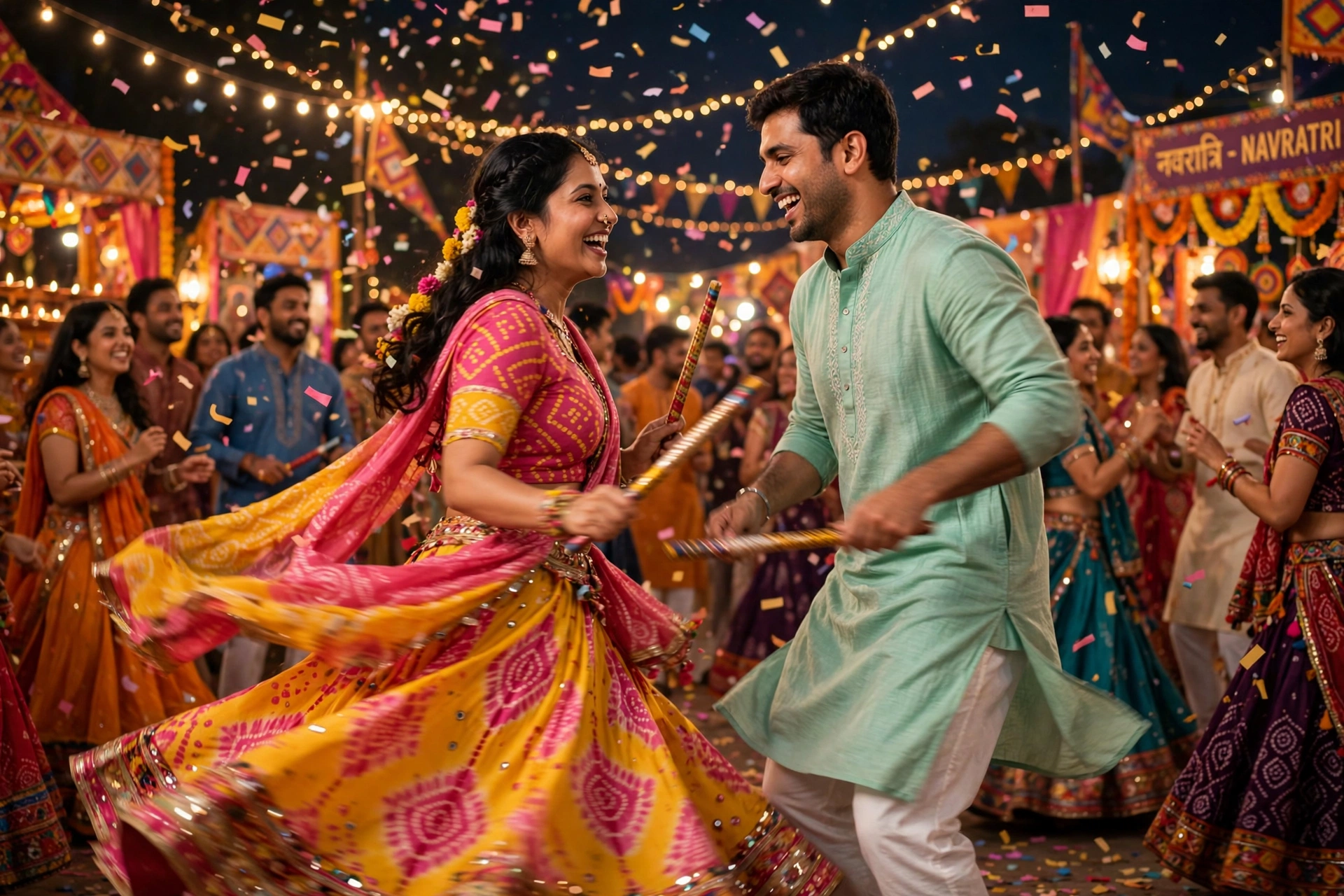 Navratri Couple Garba Couple Dandiya 2