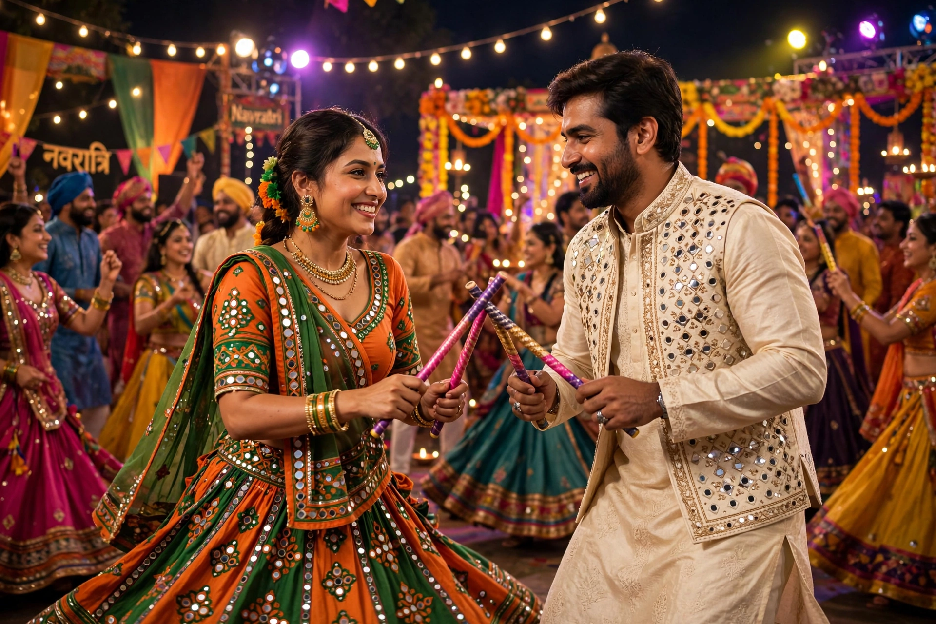 Navratri Couple Garba Couple Dandiya 3