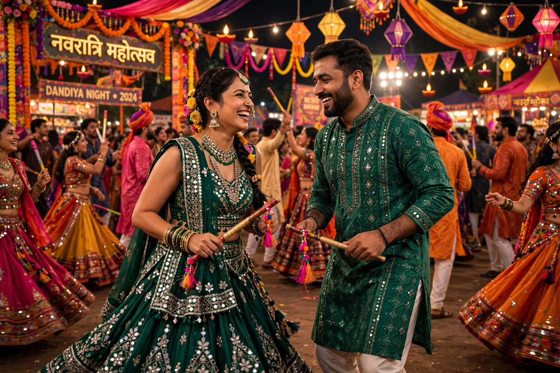 Navratri Couple Garba Couple Matching 5