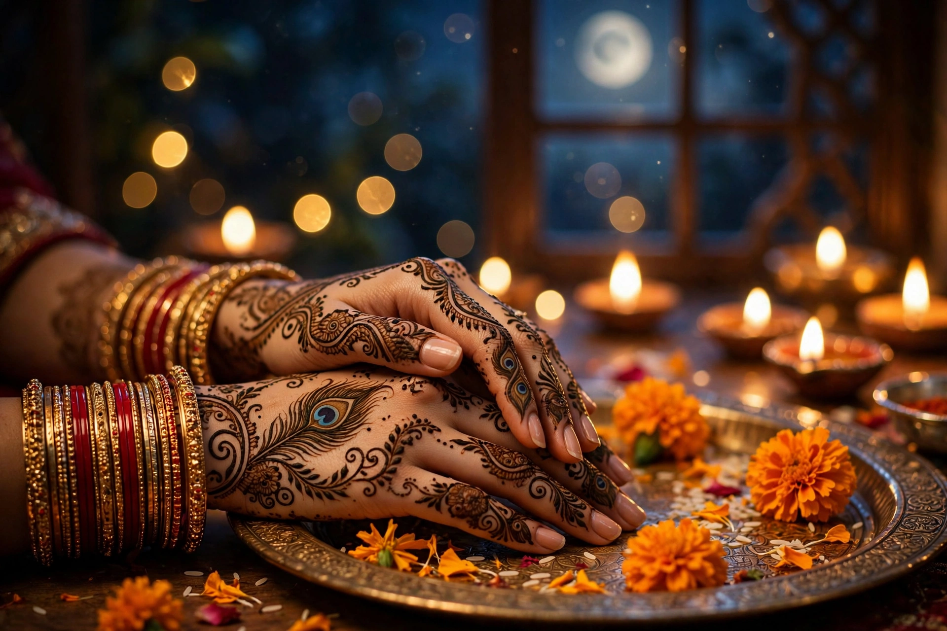 Karva Chauth Mehndi Intricate Bridal Mehndi 2