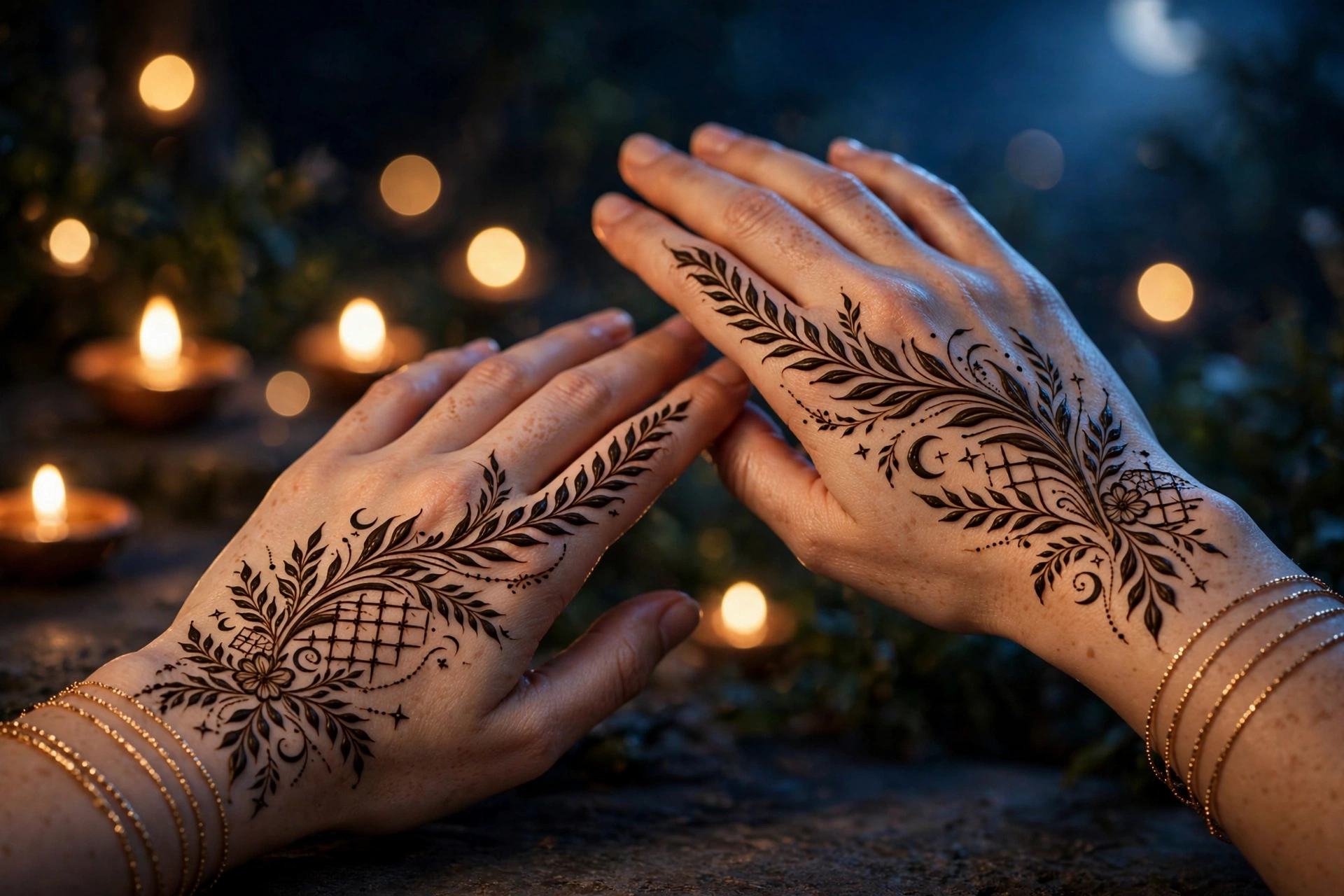 Karva Chauth Mehndi Modern Arabic-Style Mehndi Trails 2
