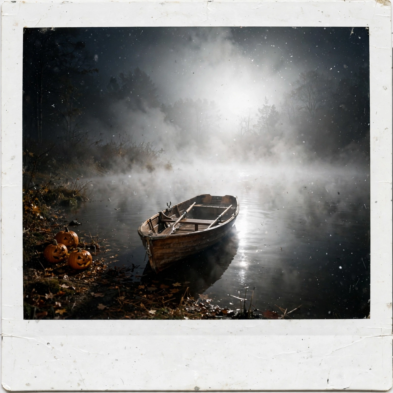 Polaroid Foggy Lake