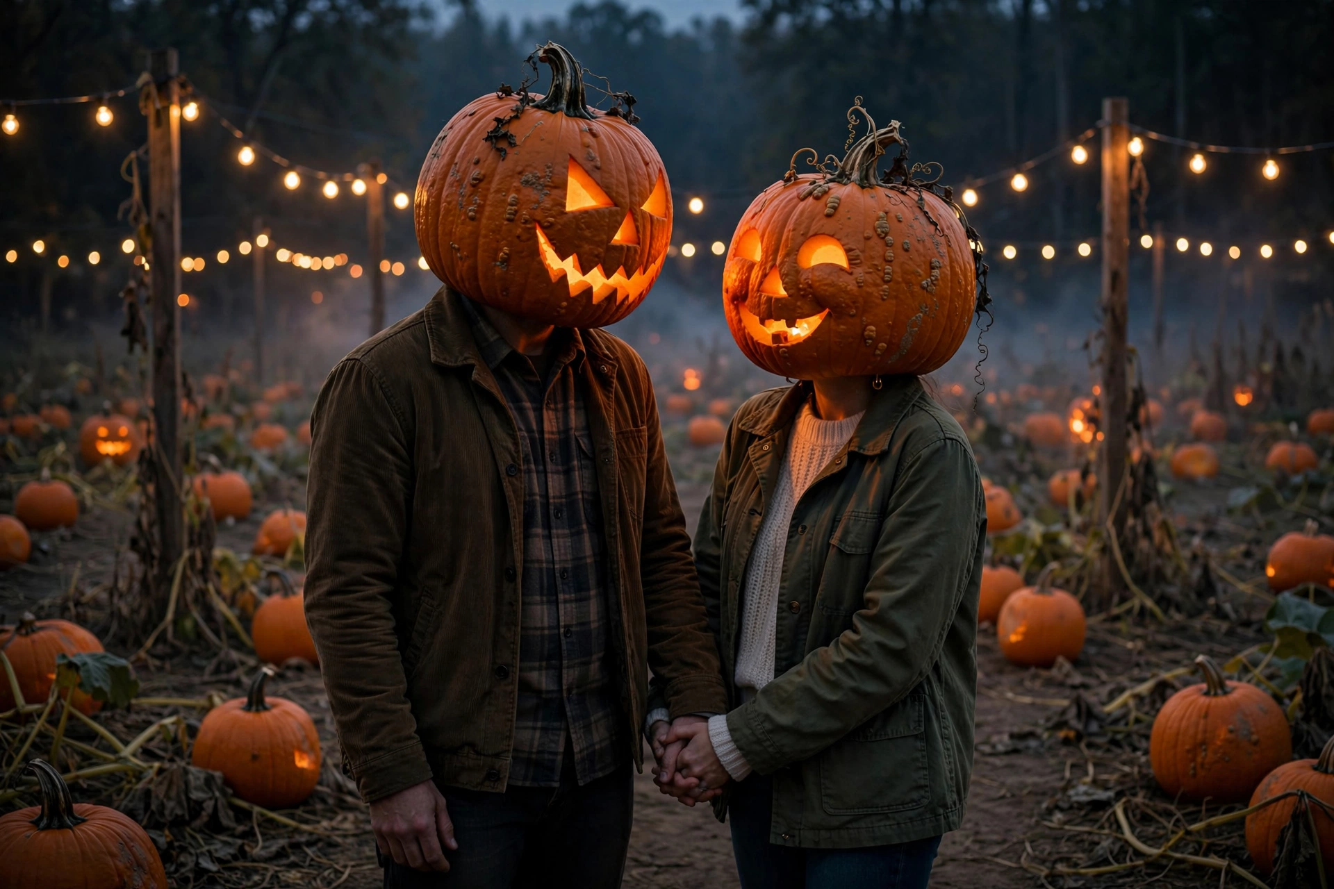 Pumpkin Head Couple