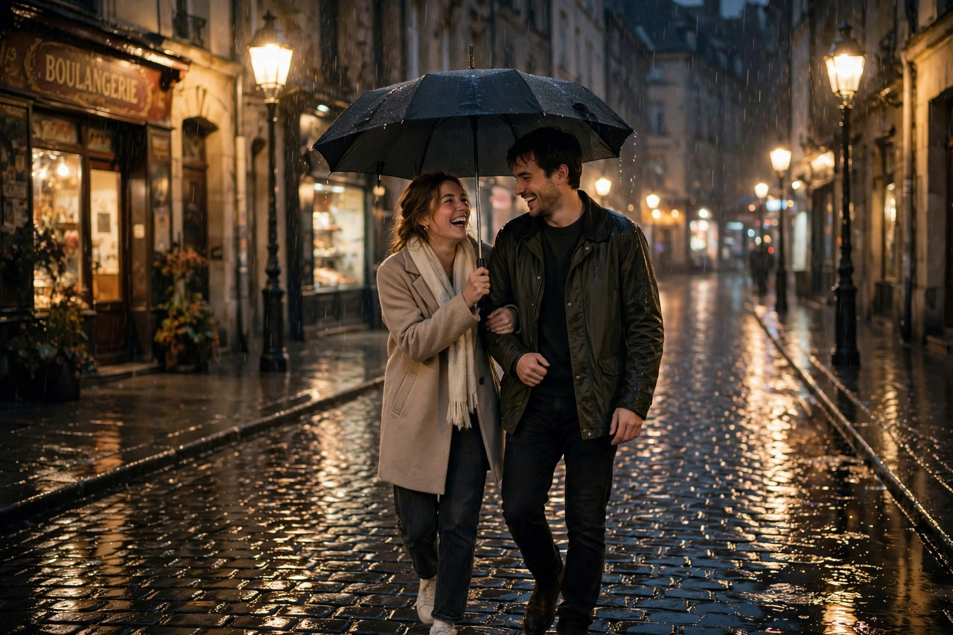 Couple Date Night Rain Walk /couple /datenight /rain
