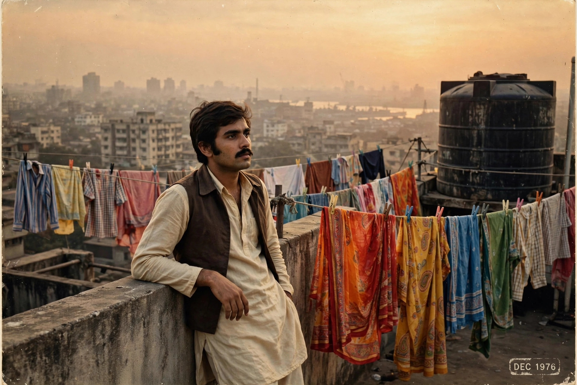 1970s Rooftop Portrait