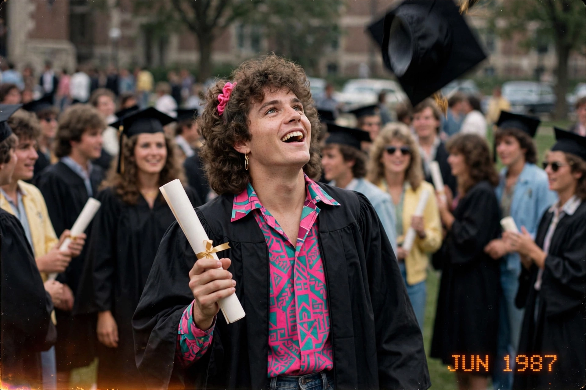 1980s Graduation