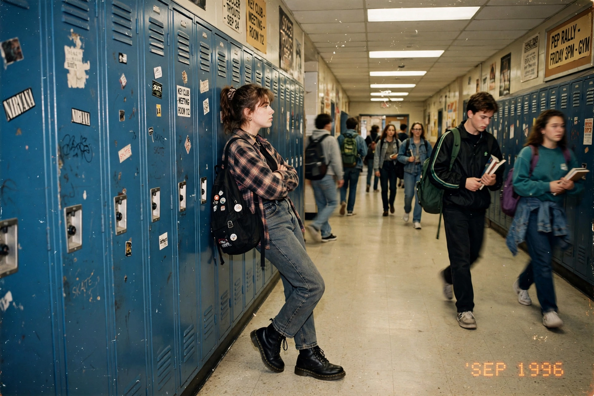 90s School Hallway