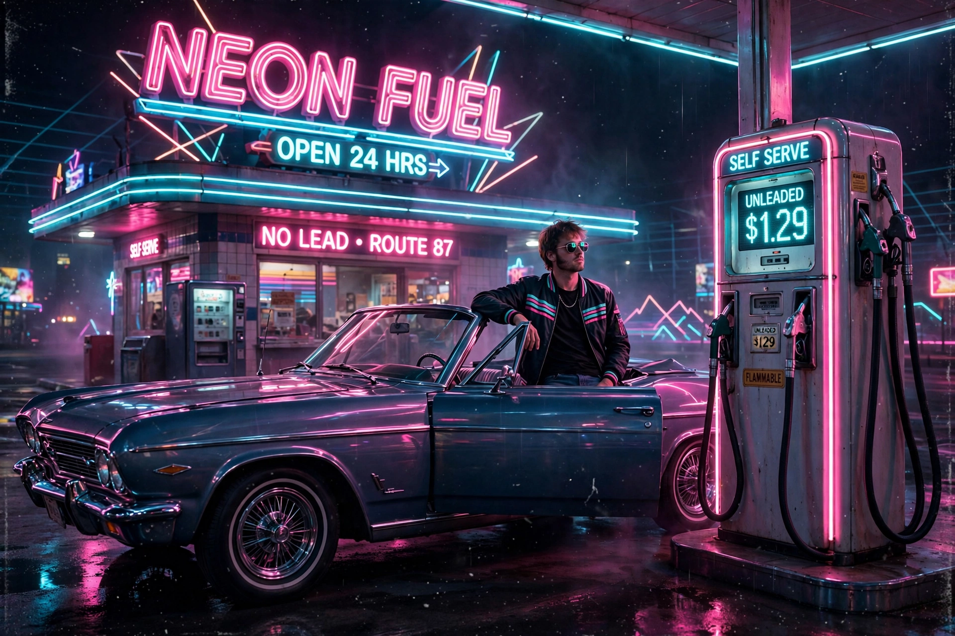 80s Gas Station Neon