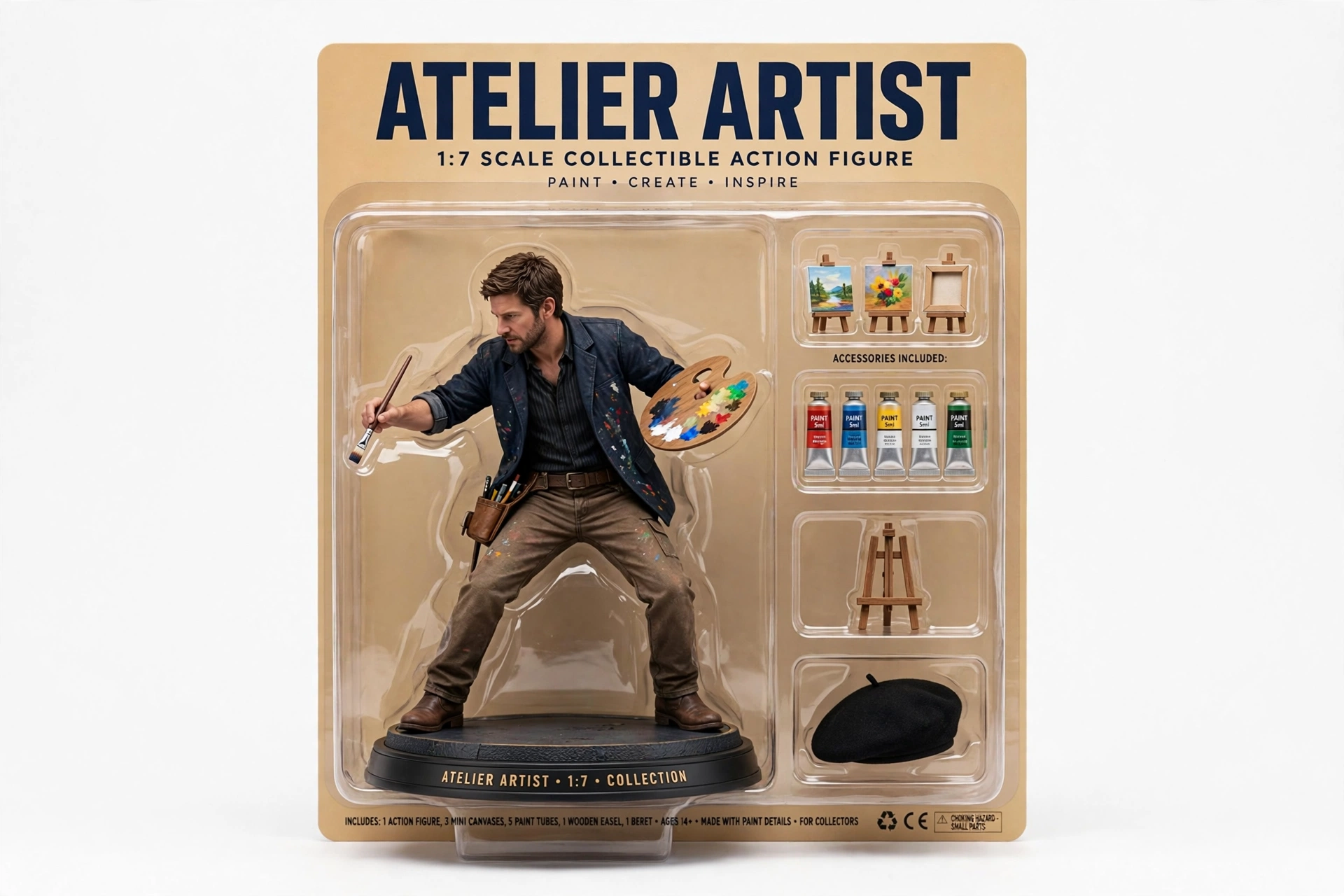 Artist Painter Figurine Box