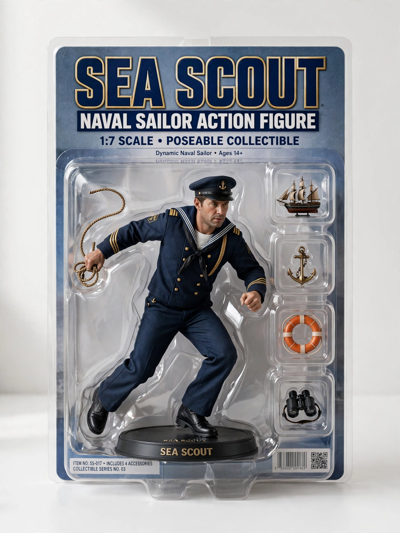 Sailor Navy Figurine Box