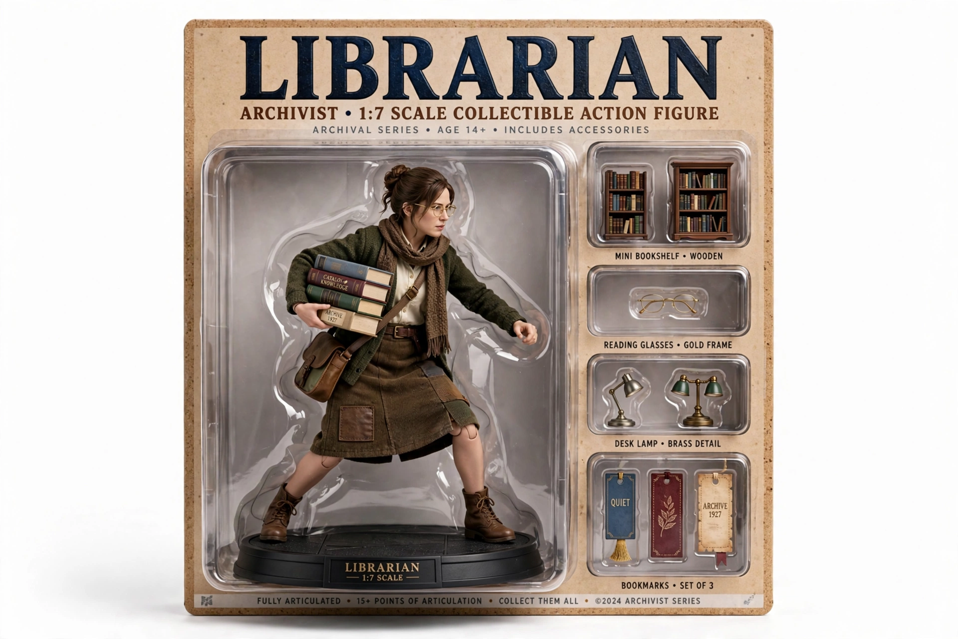 Librarian Book Figurine Box