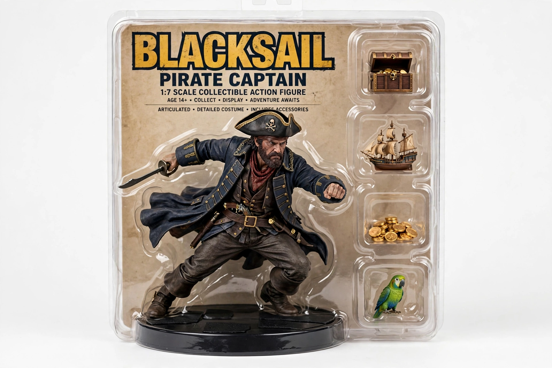 Pirate Captain Figurine Box