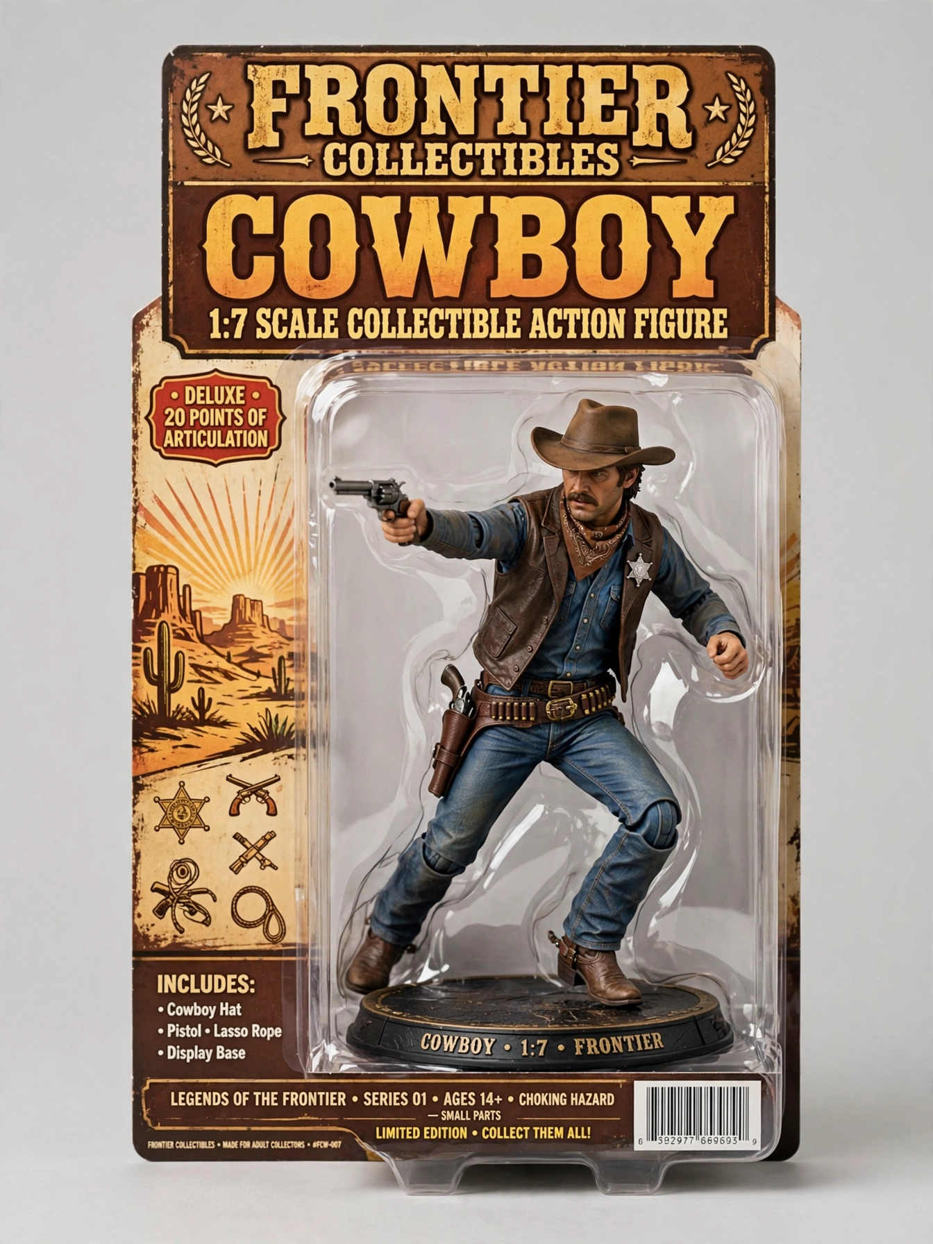 Cowboy Western Figurine Box