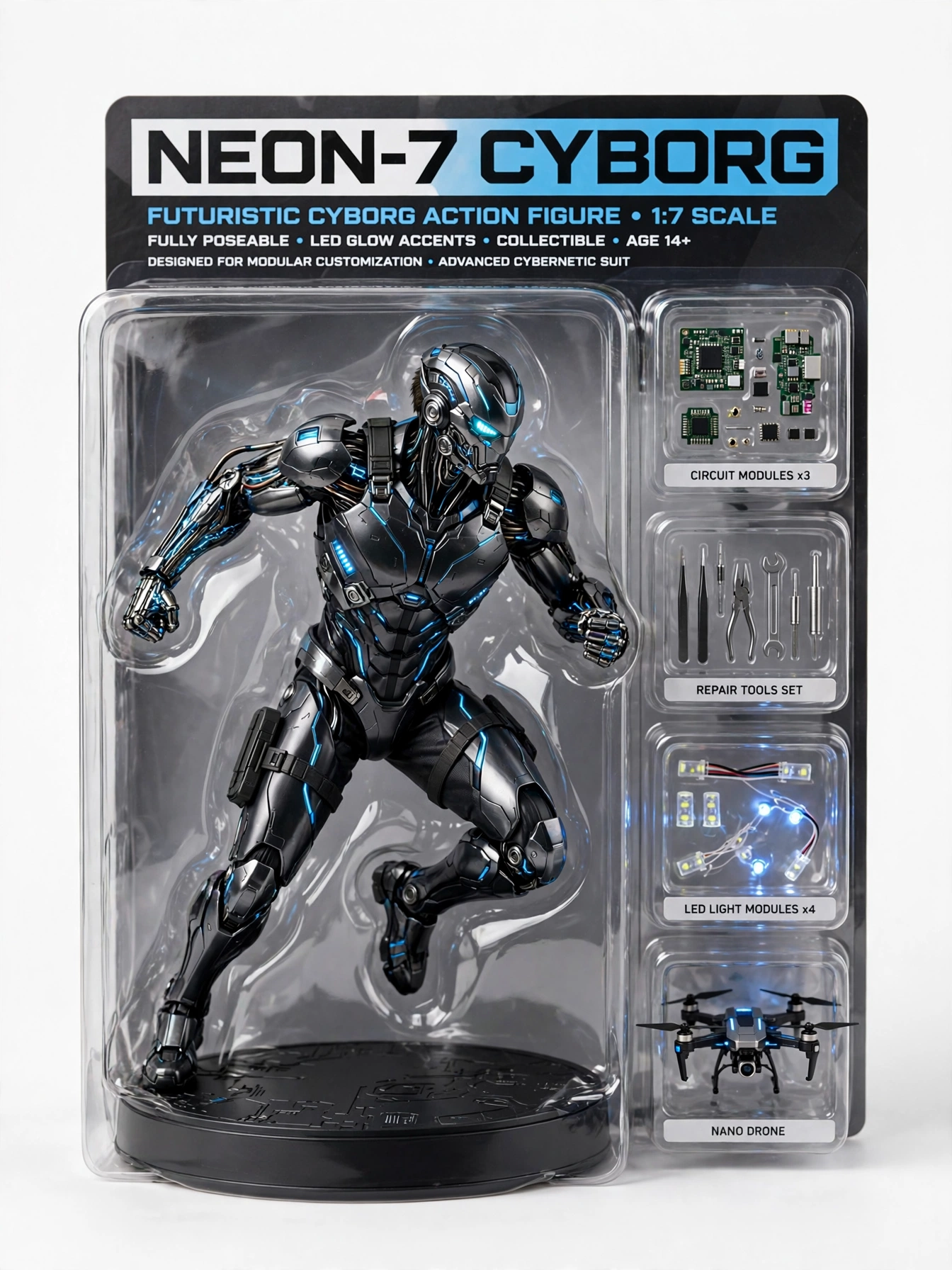 Robot Cyborg Figurine Box