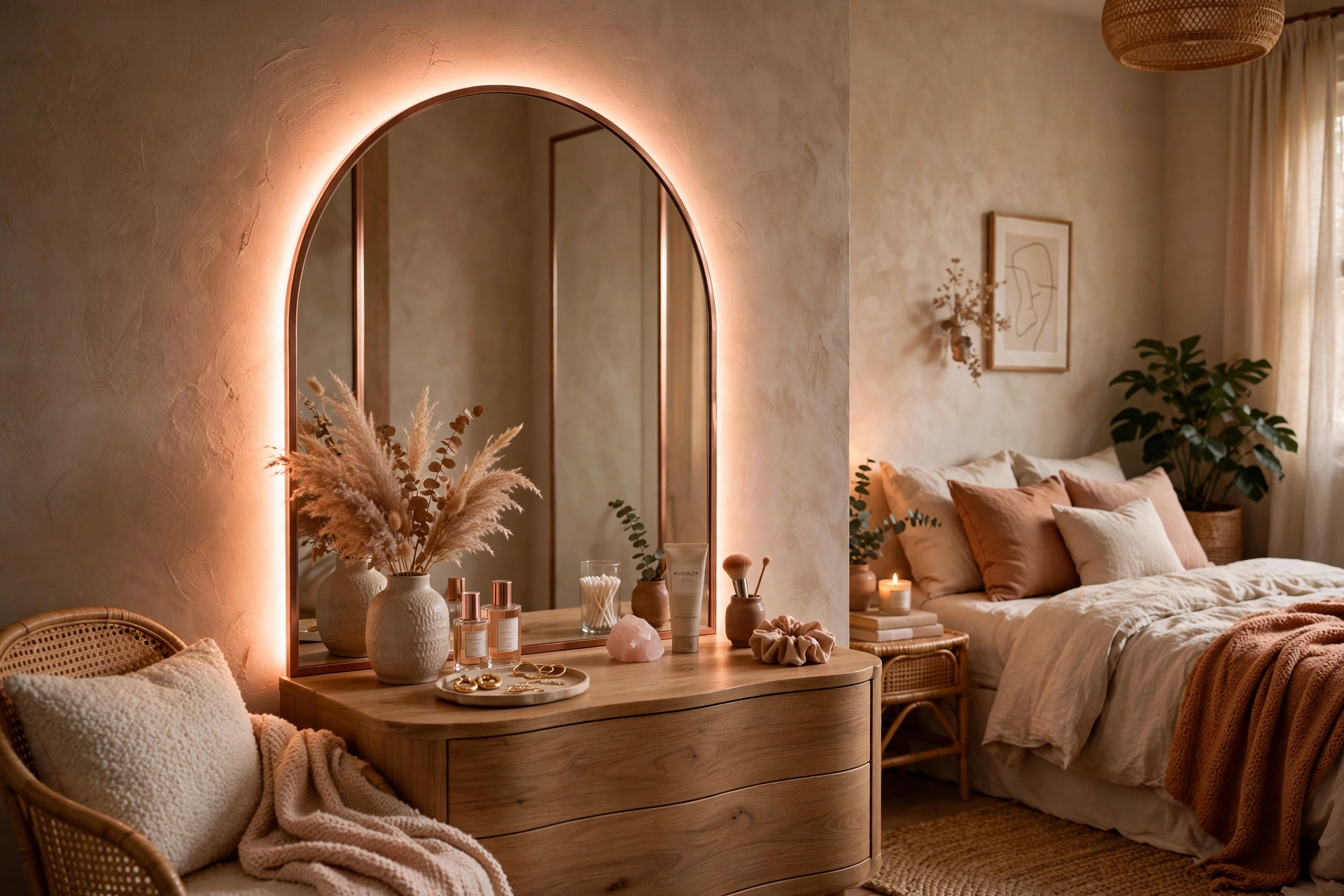 Rose Gold Vanity Mirror