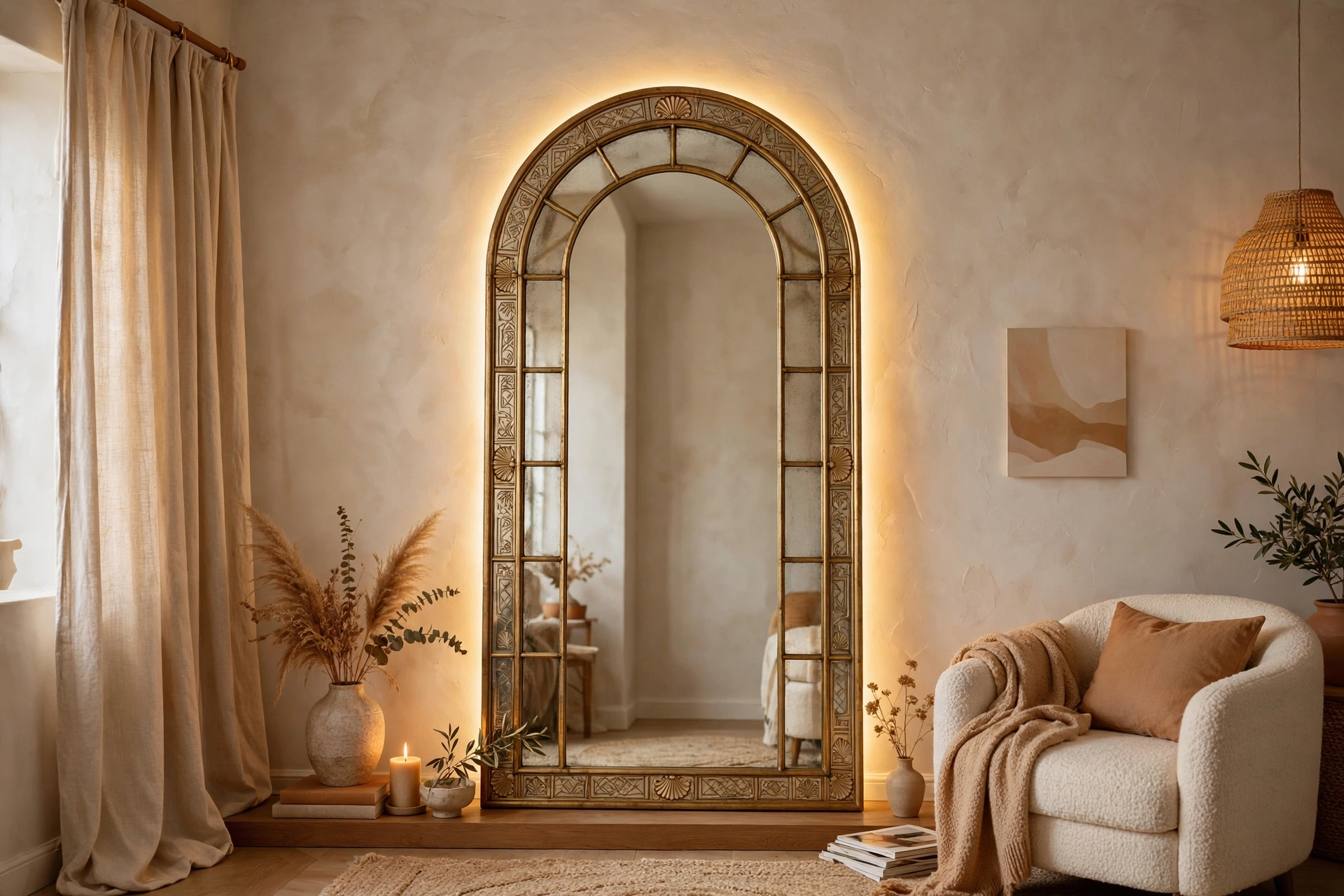 Venetian Arch LED Mirror