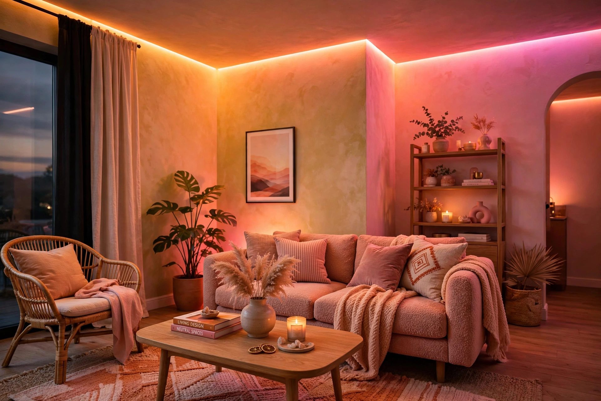 Sunset Gradient LED Room