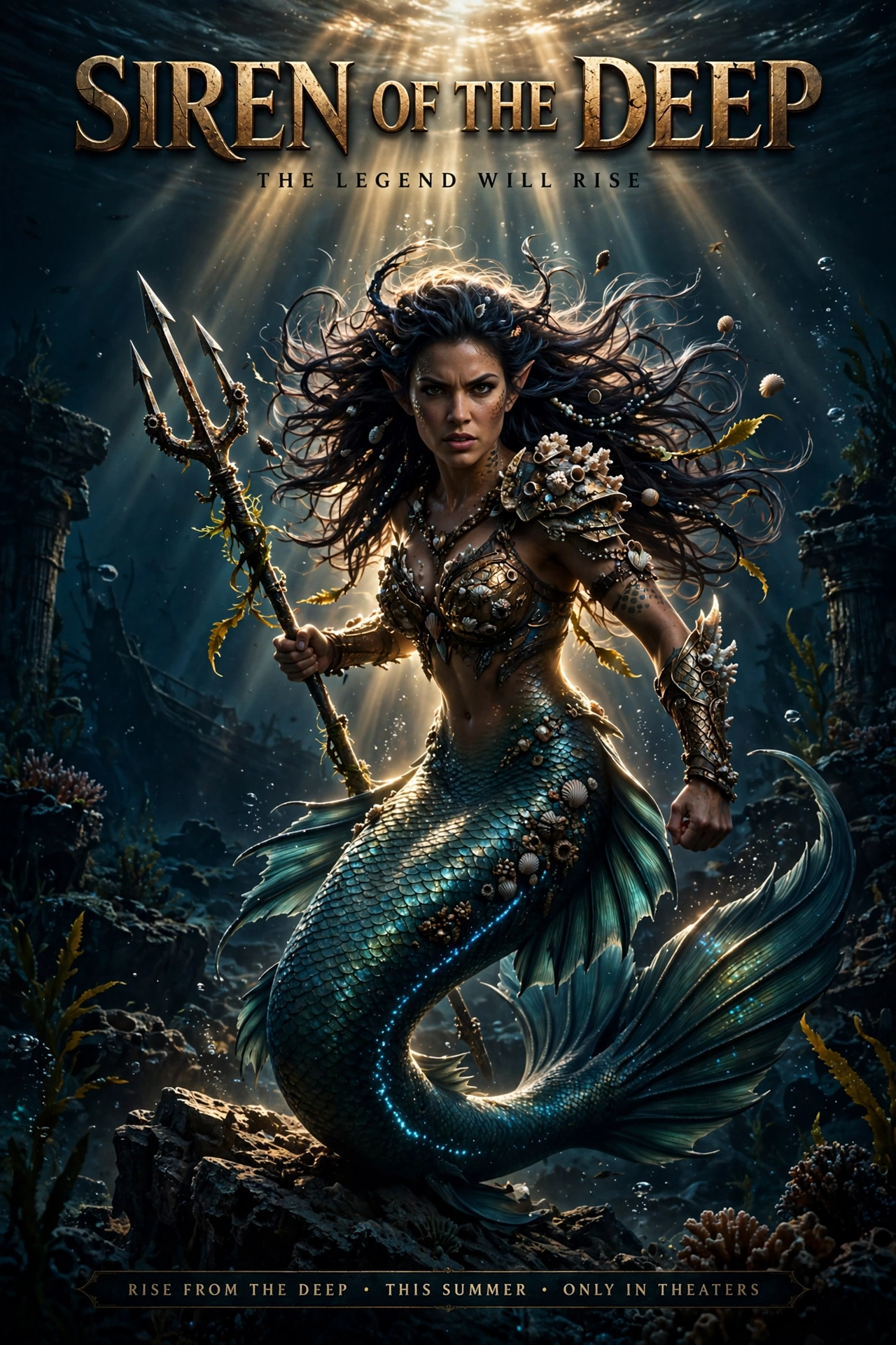 Mermaid Depths Poster