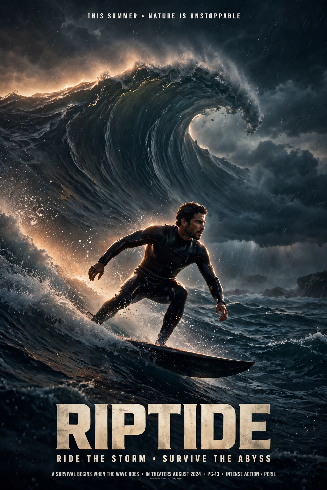 Surfer Wave Poster