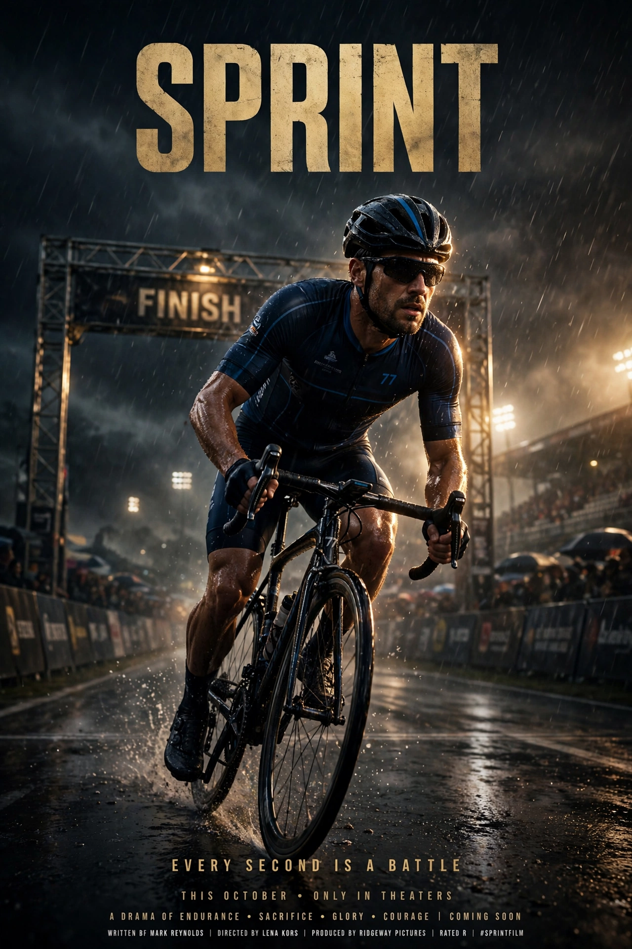 Racer Finish Line Poster