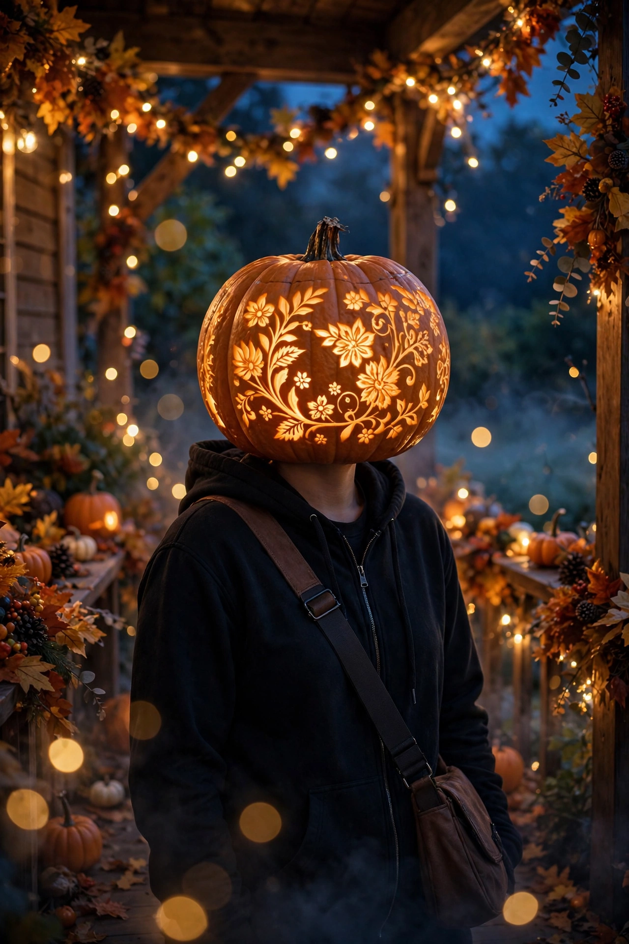 Pumpkin Head Fairy Lights