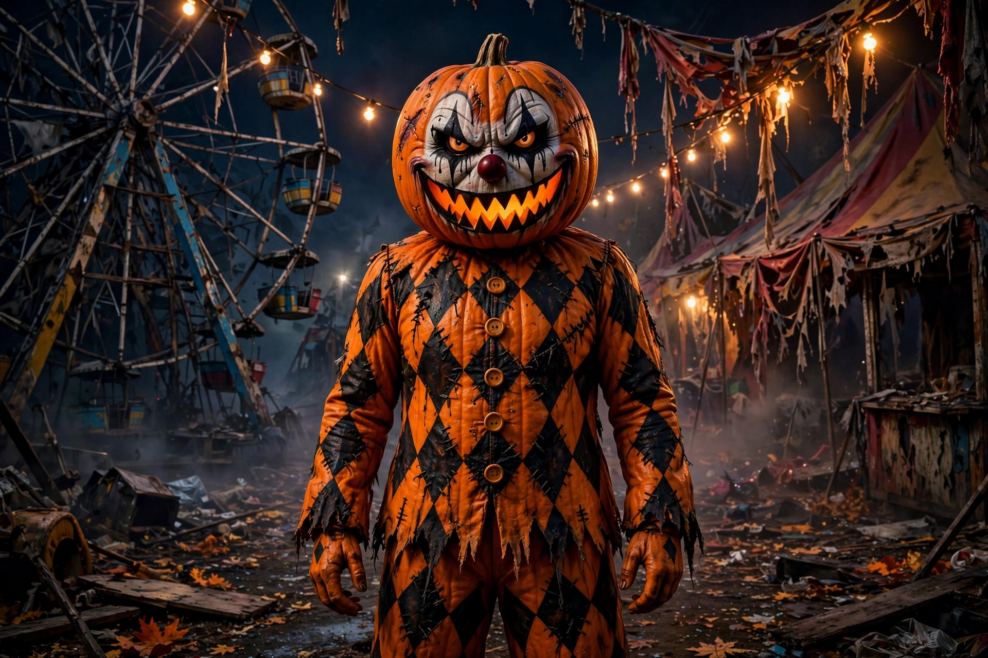 Pumpkin Head Creepy Clown