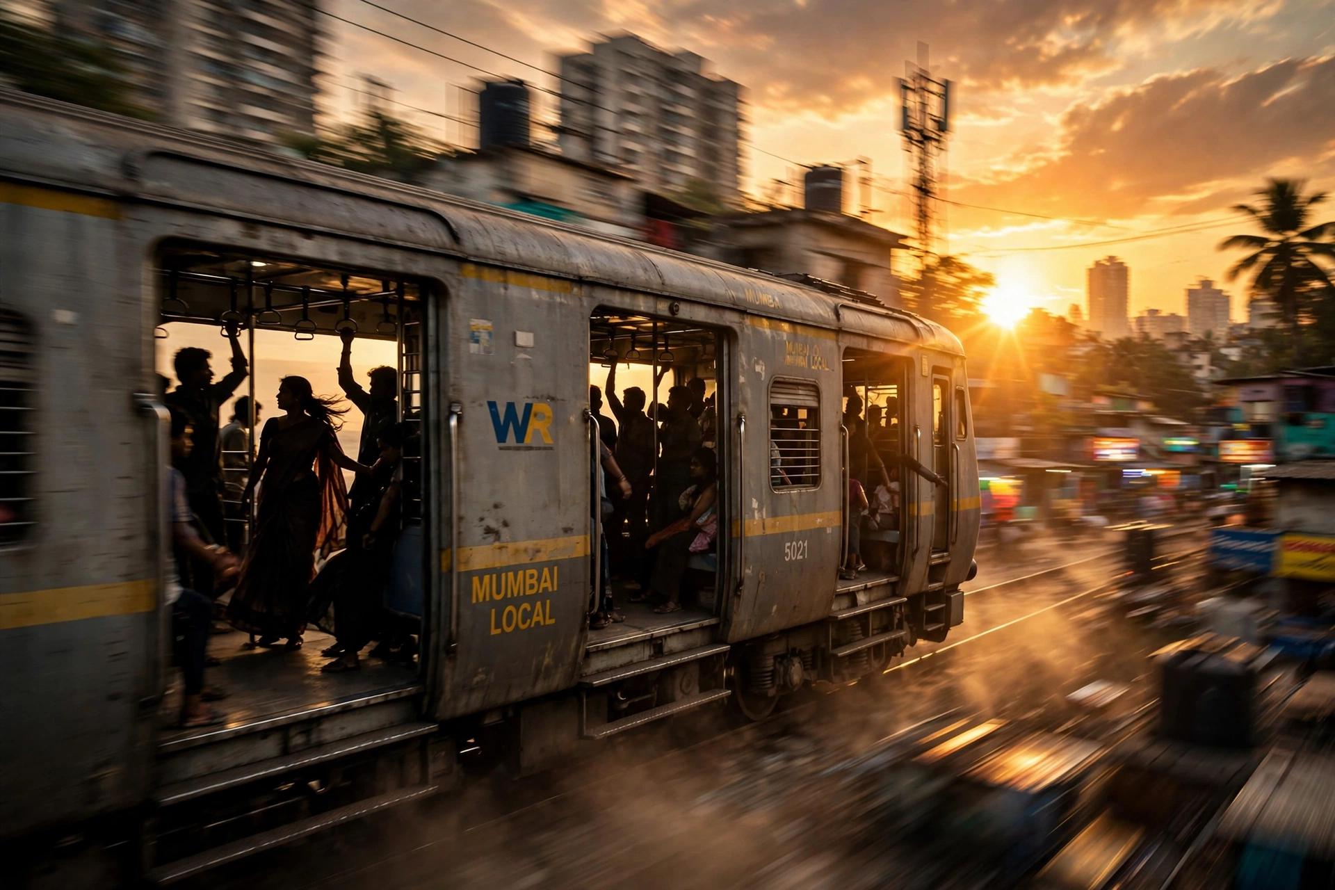AI Video Mumbai Local Train