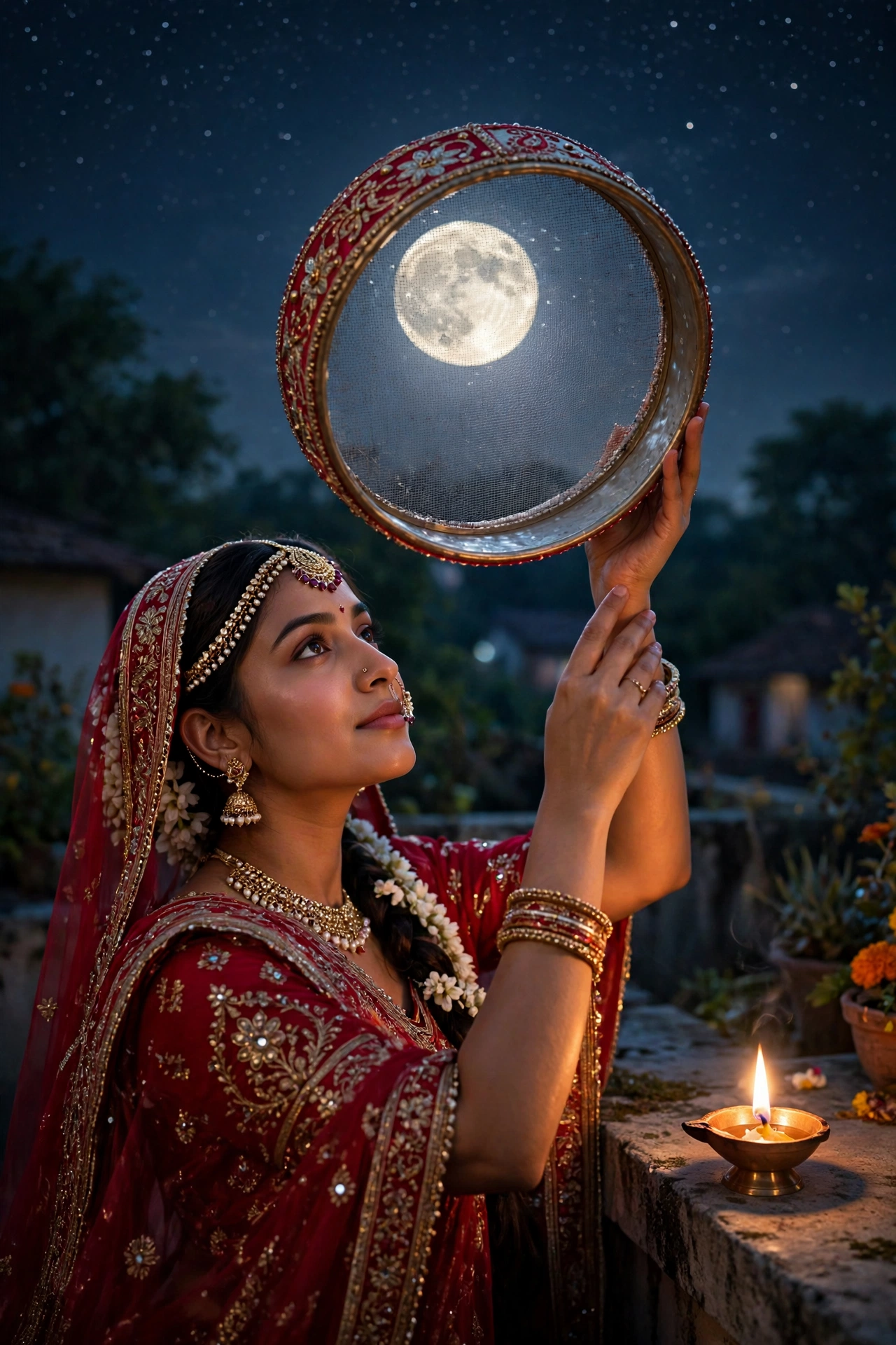 AI Video Karva Chauth Moon