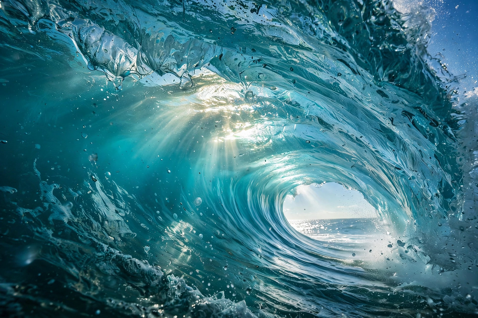 AI Video Ocean Wave Barrel