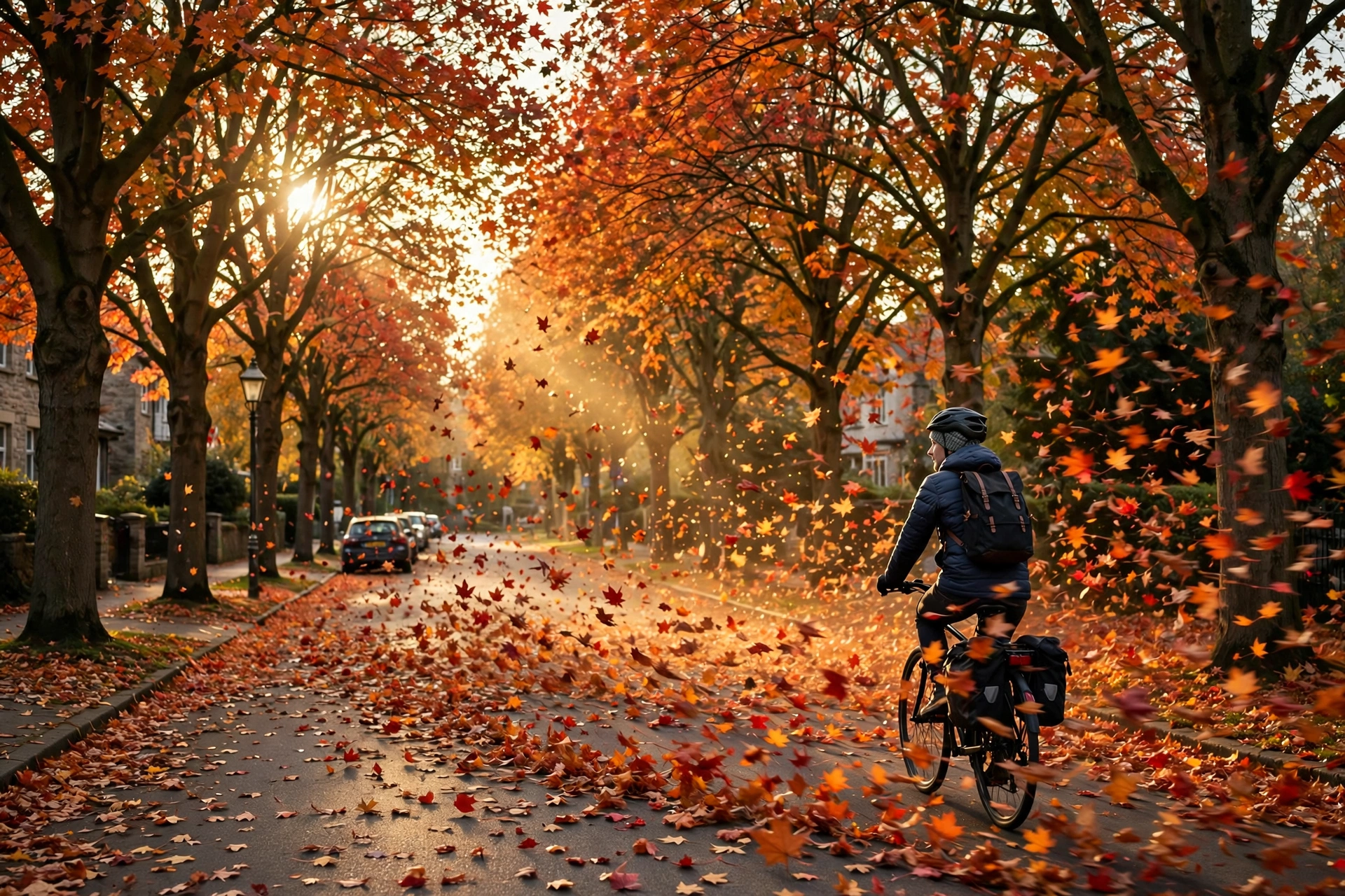 AI Video Autumn Leaves Wind