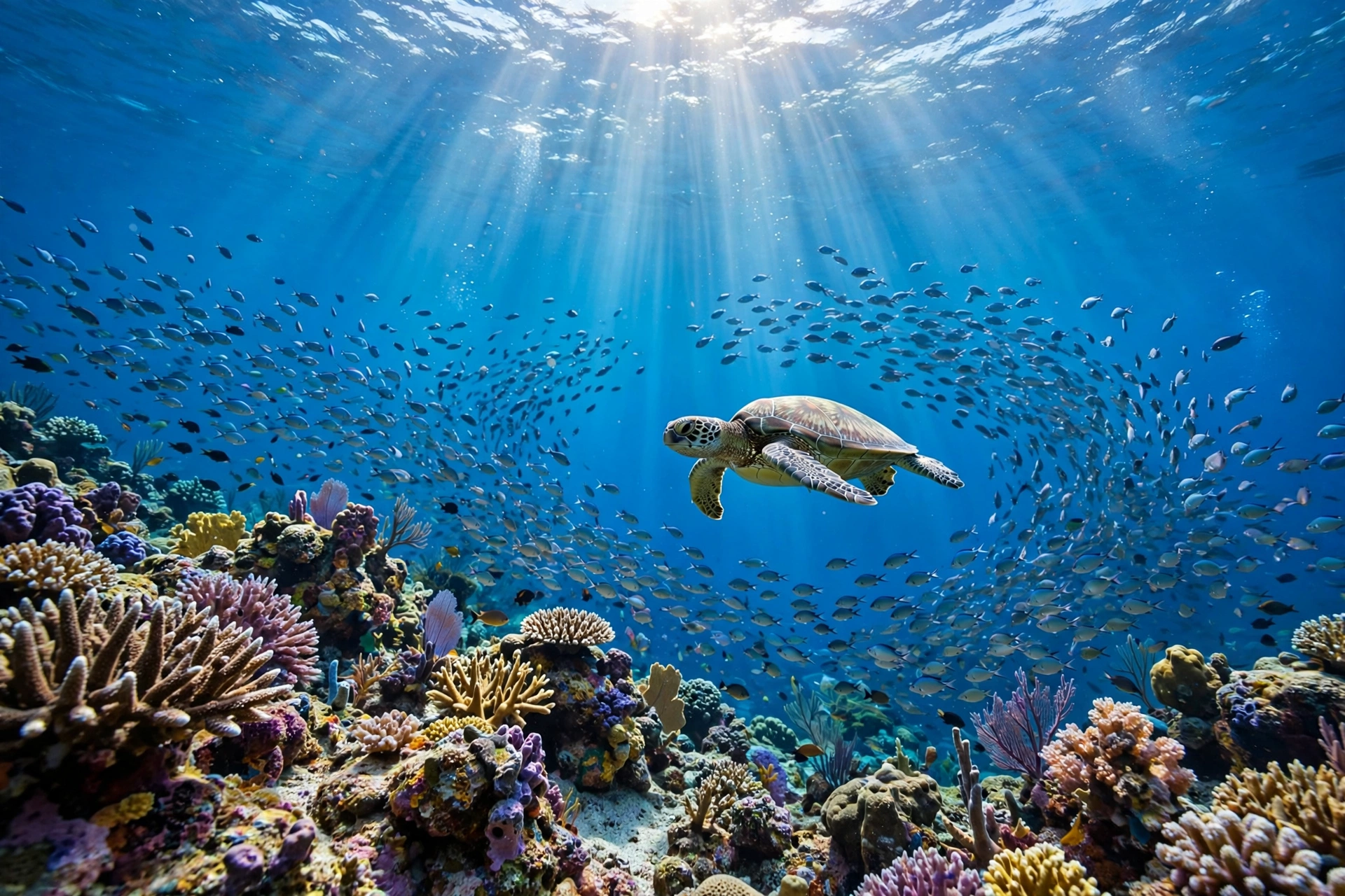 AI Video Underwater Coral Reef