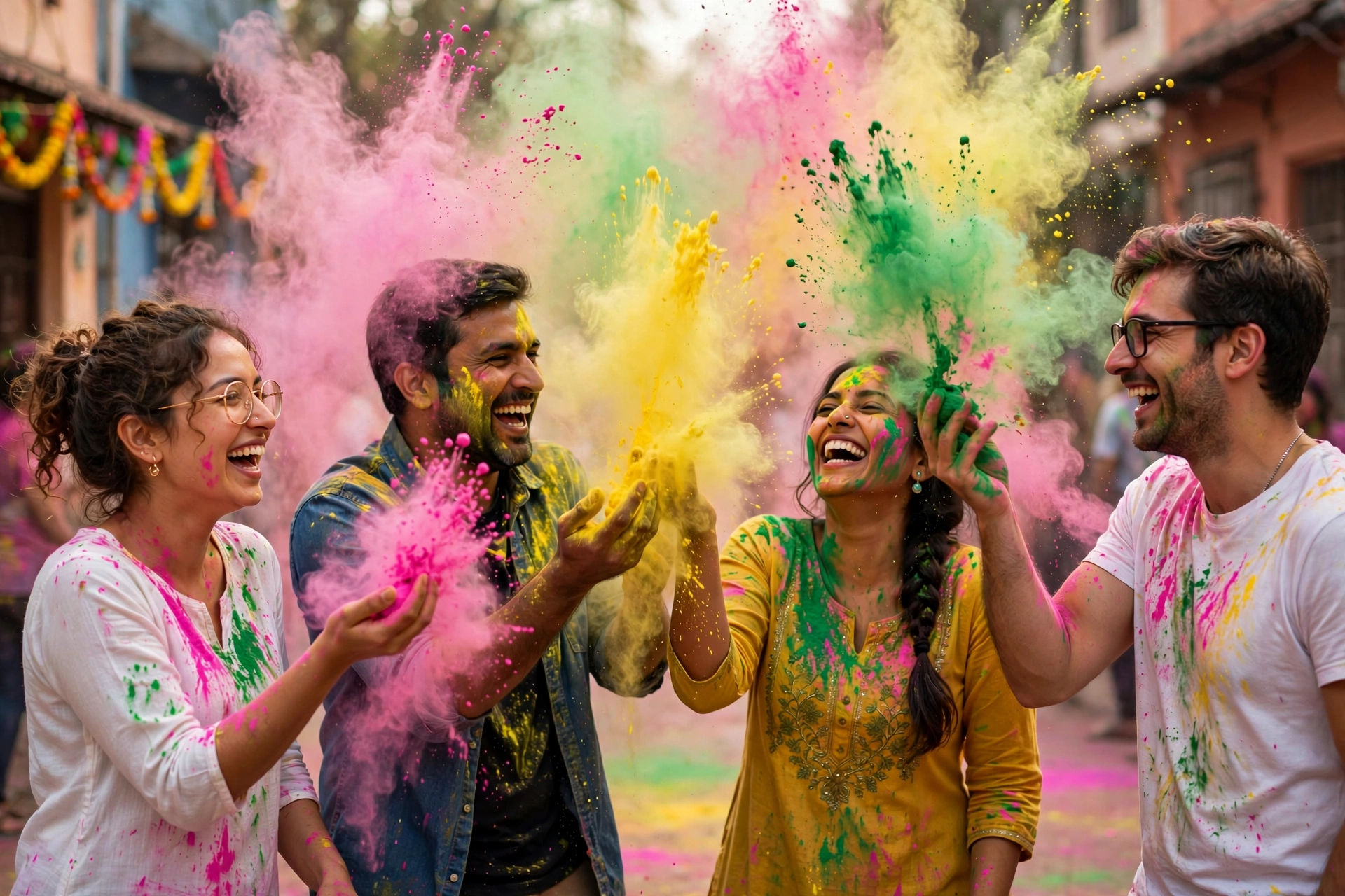 AI Video Holi Color Burst