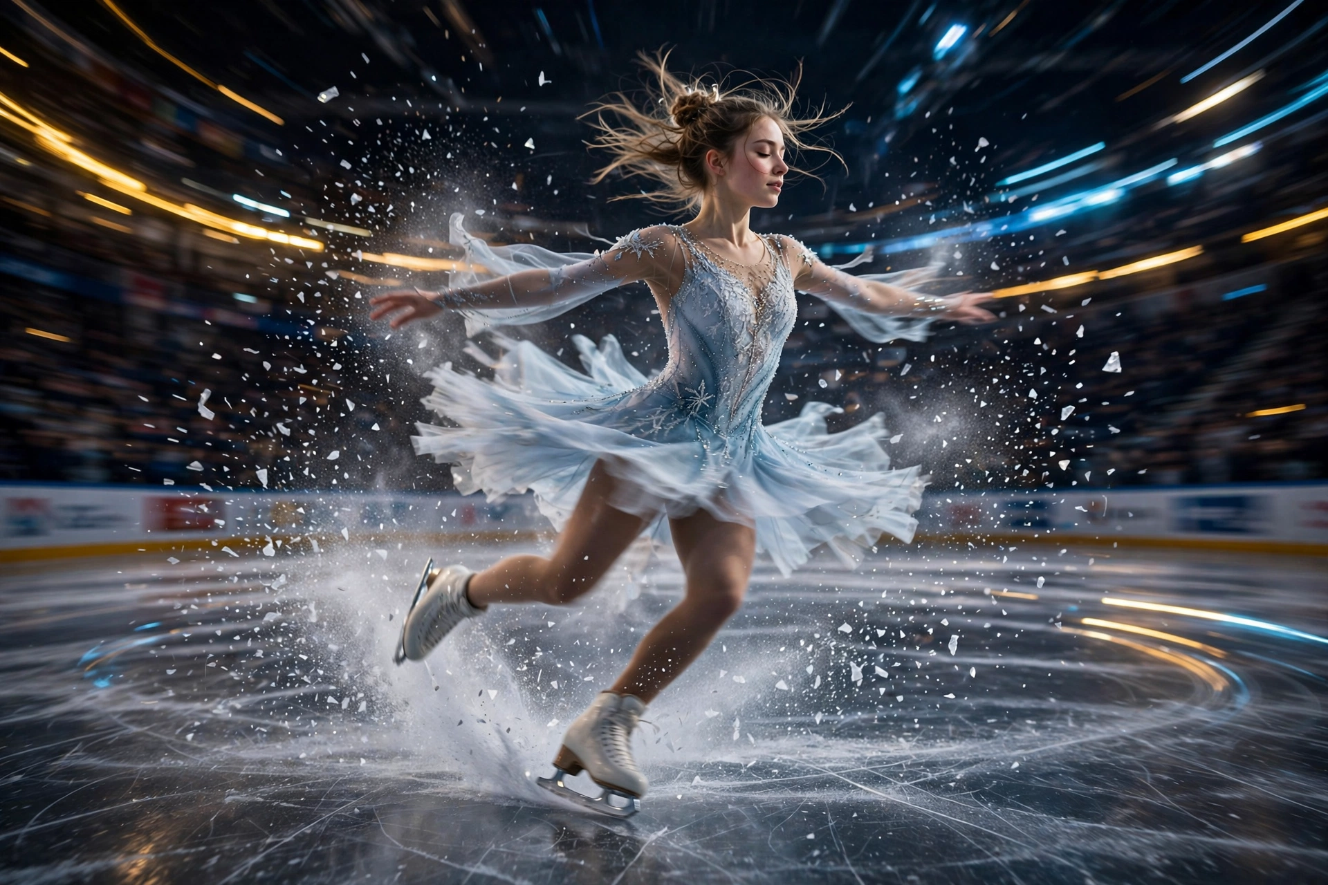 AI Video Ice Skater Spin