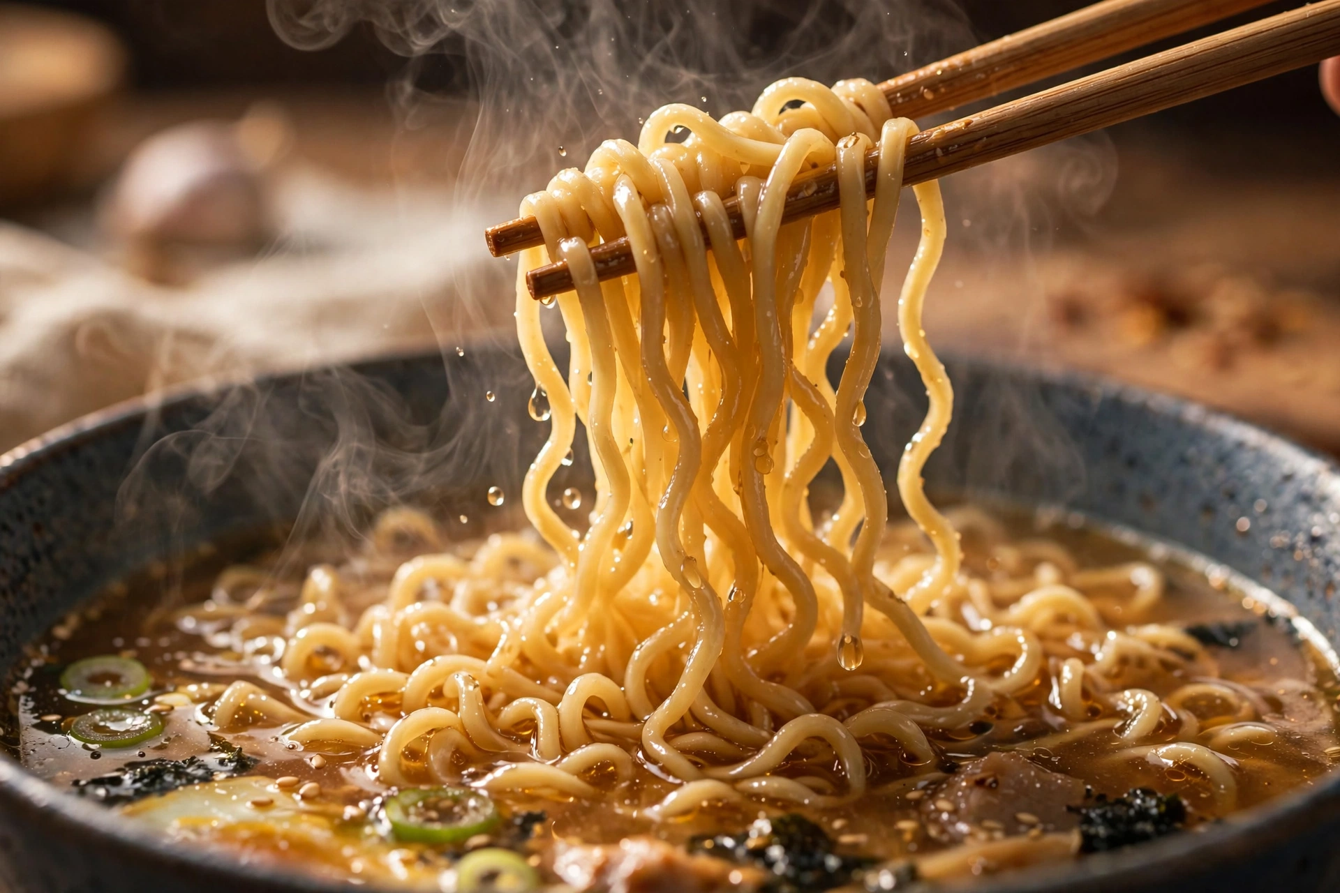 AI Video Hot Ramen Steam