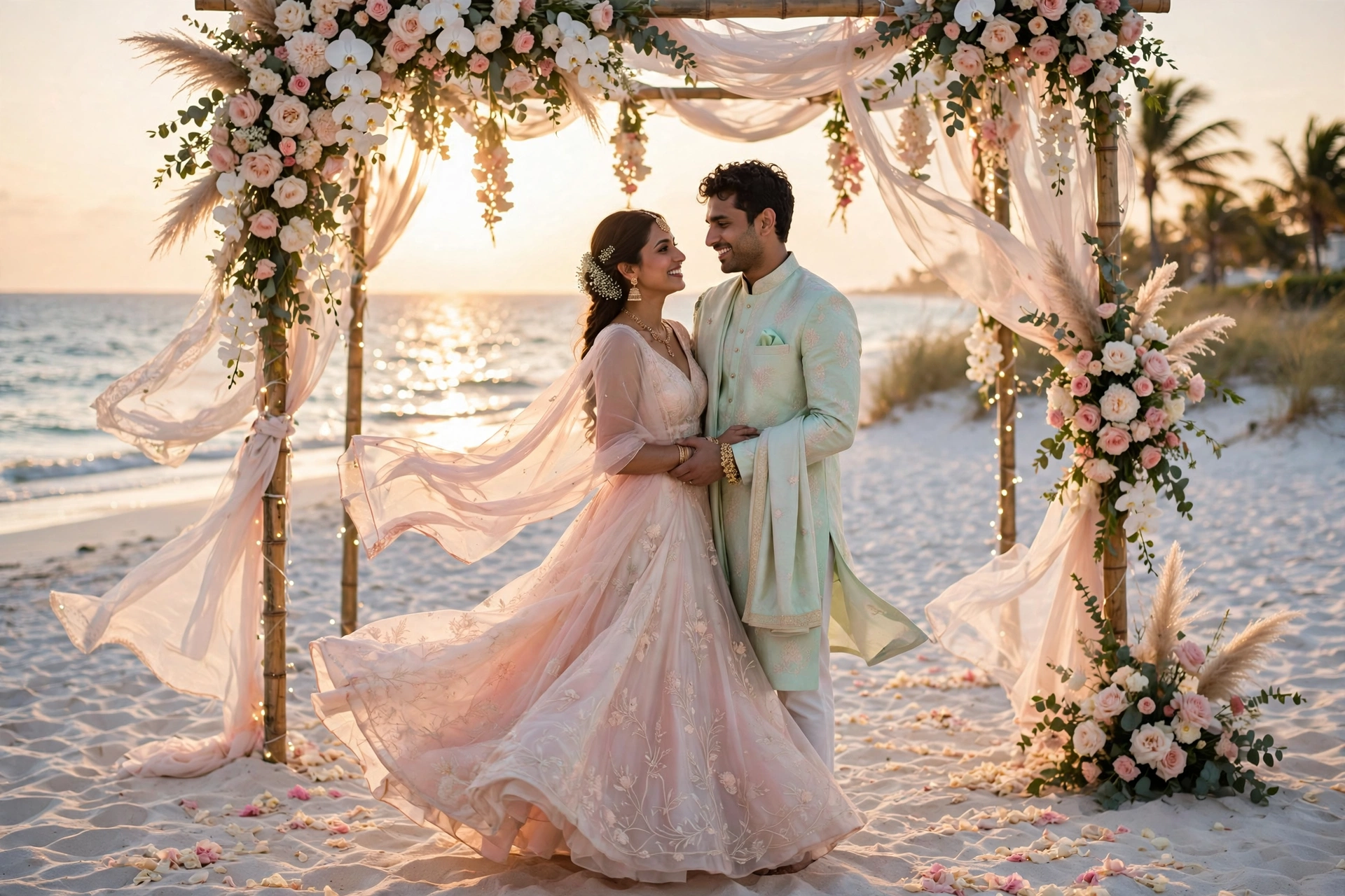 Beach Wedding Couple