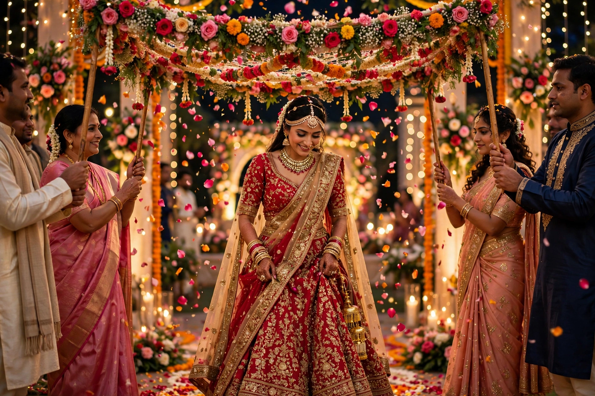 Bridal Entry Phoolon Ki Chadar