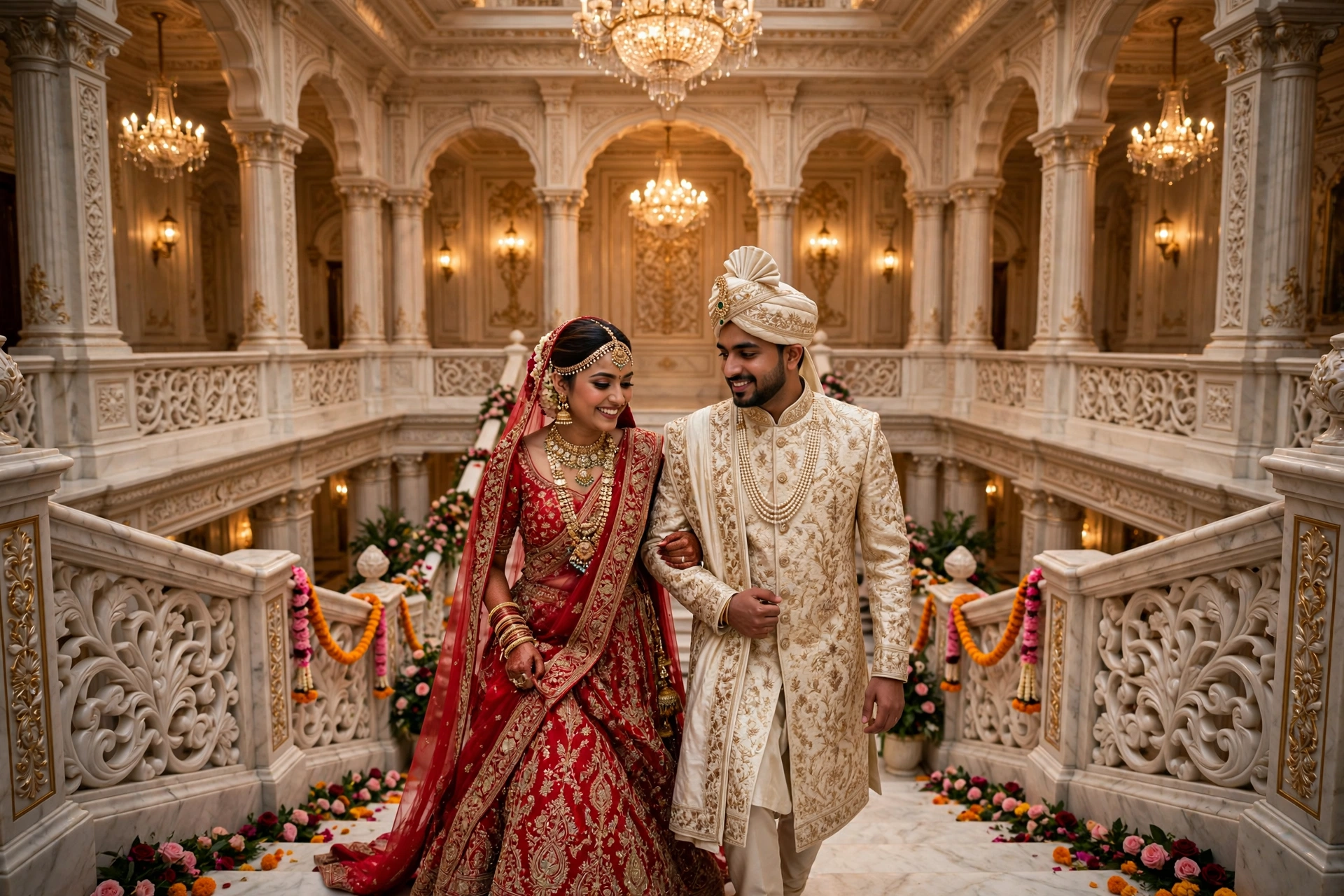 Couple Staircase Palace