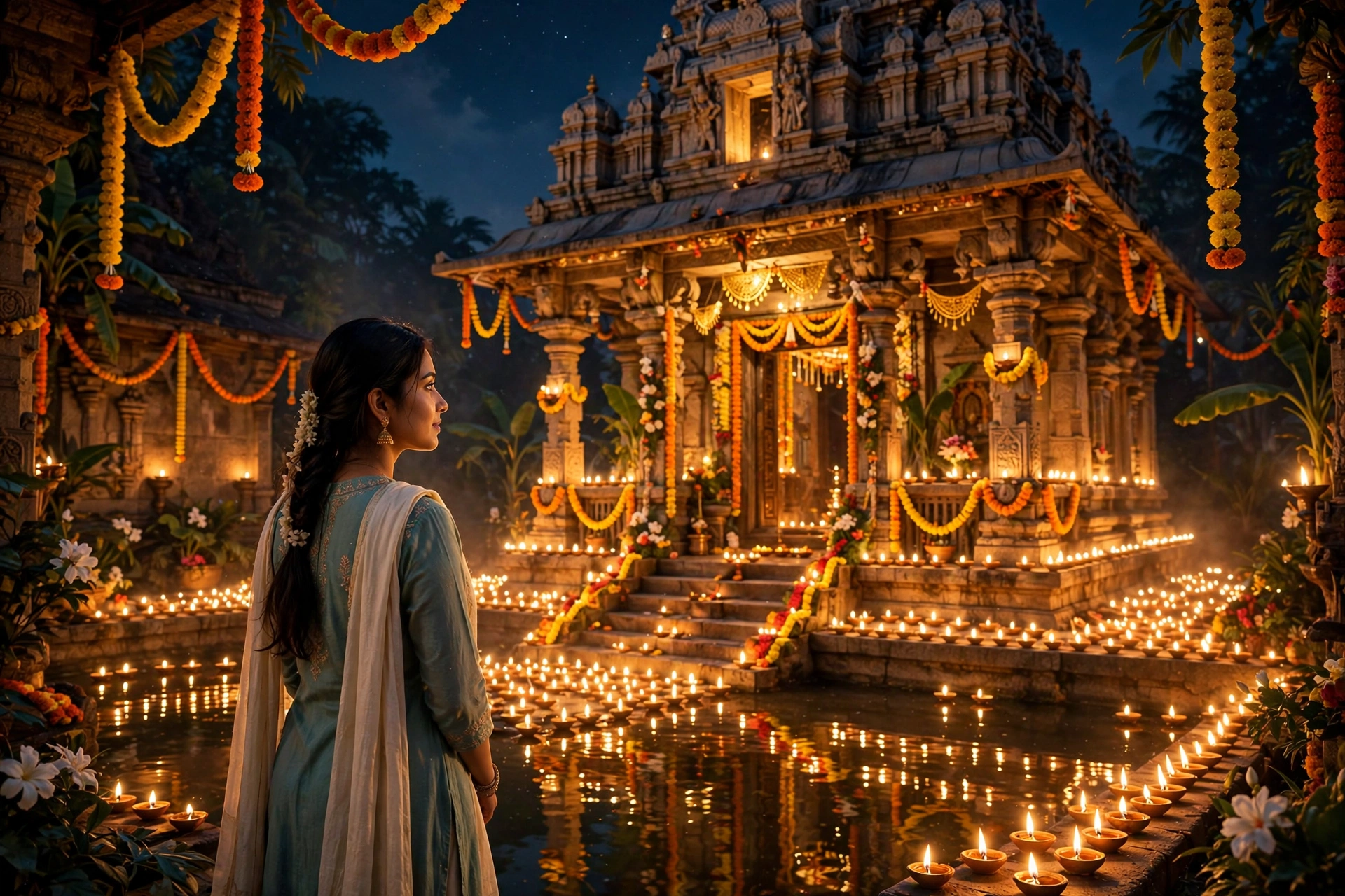 Temple Diya Night