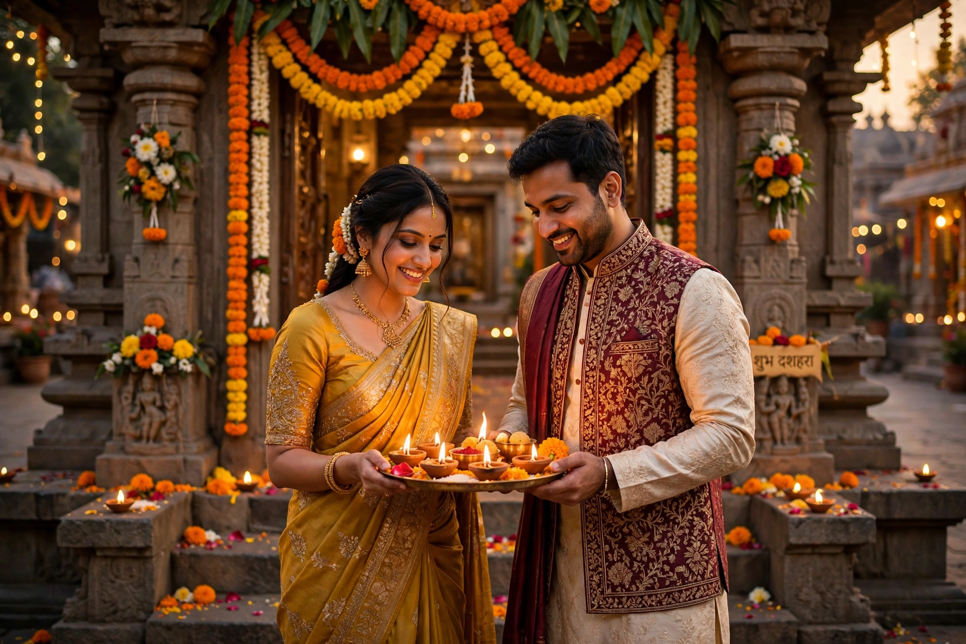 Temple Visit Couple