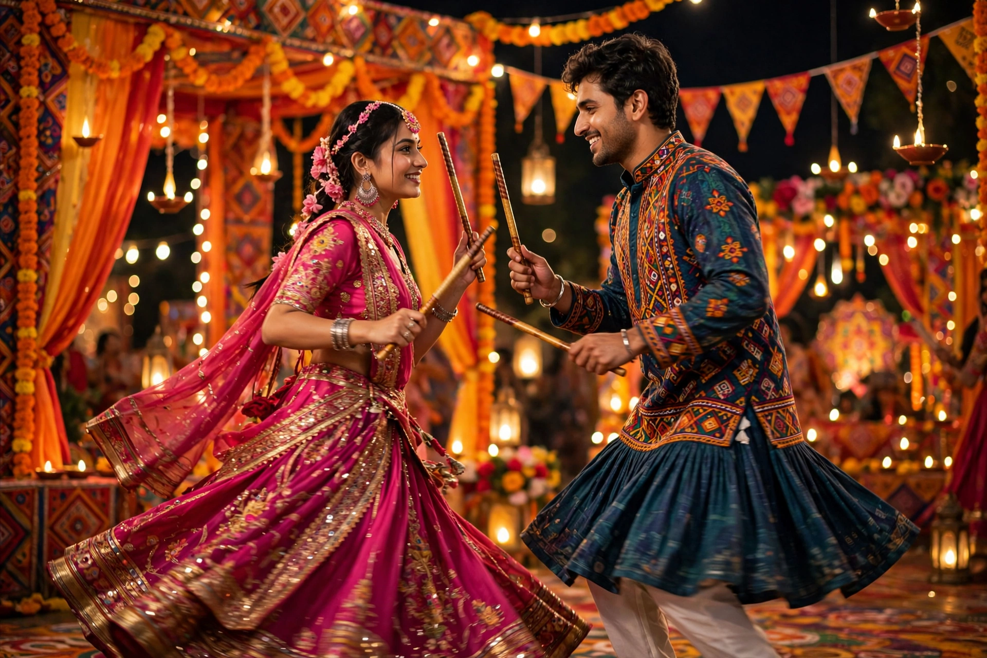 Romantic Couple Garba