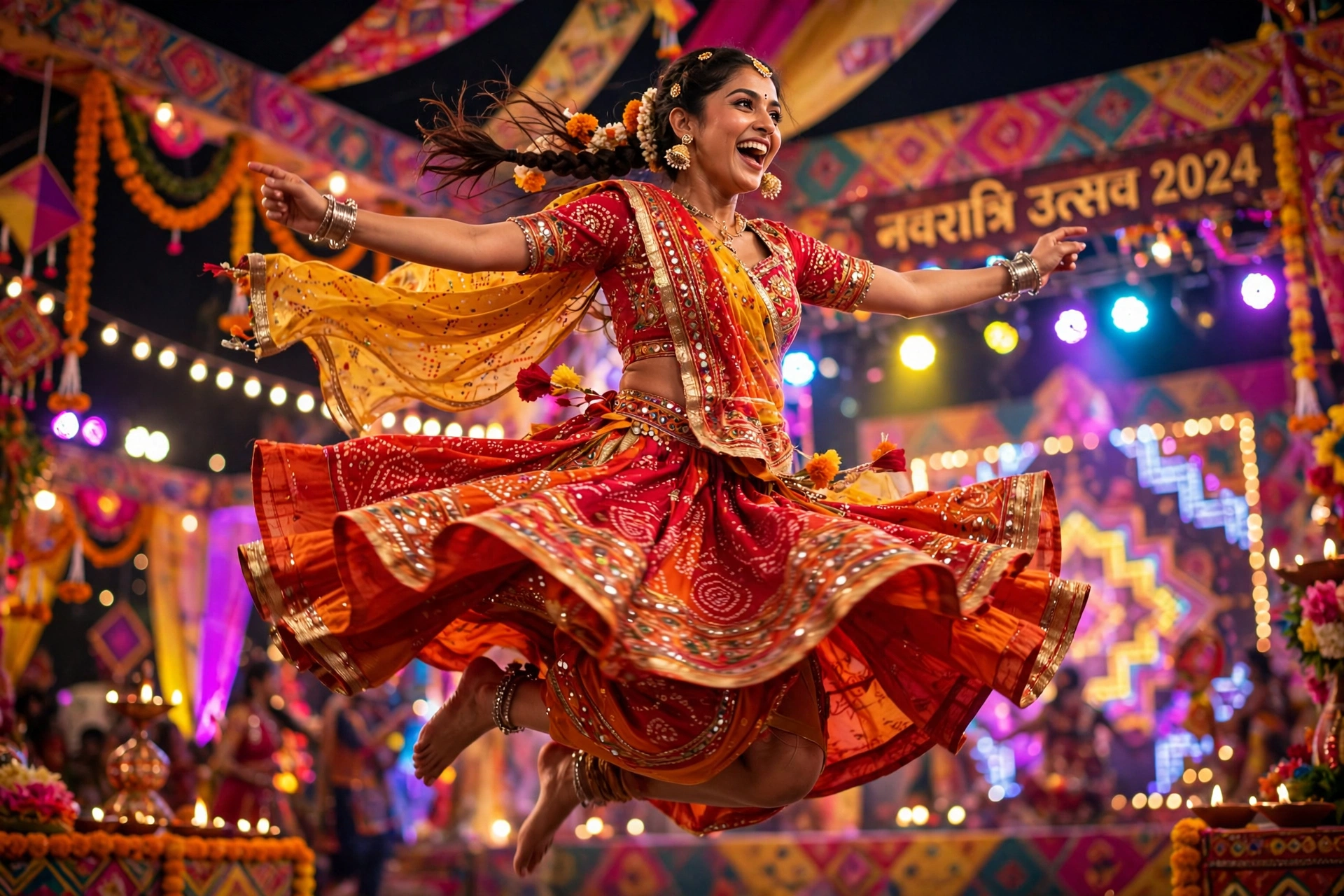 Energetic Garba Jump