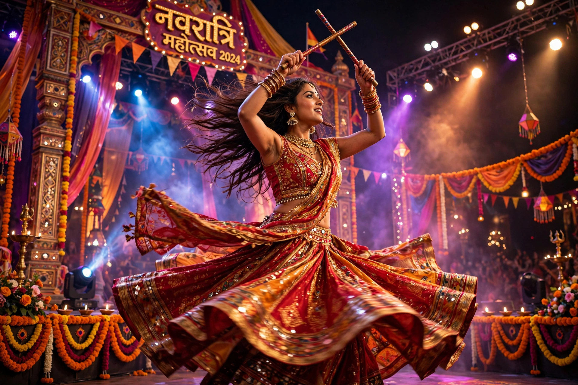 Pandal Stage Garba