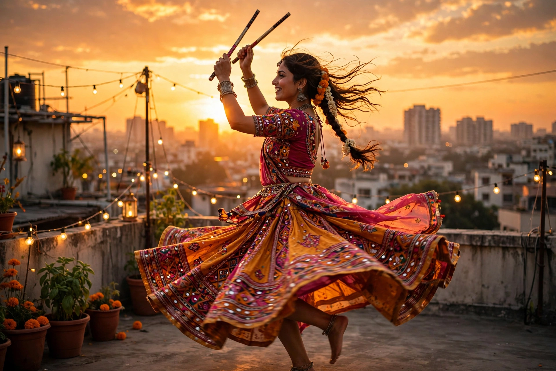 Sunset Rooftop Garba