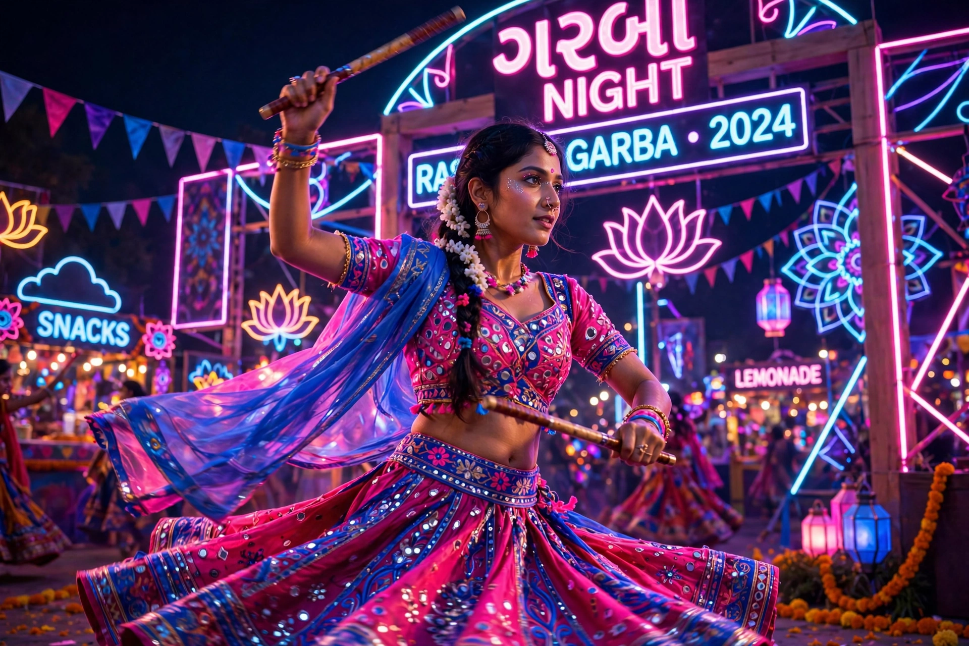 Neon Night Garba