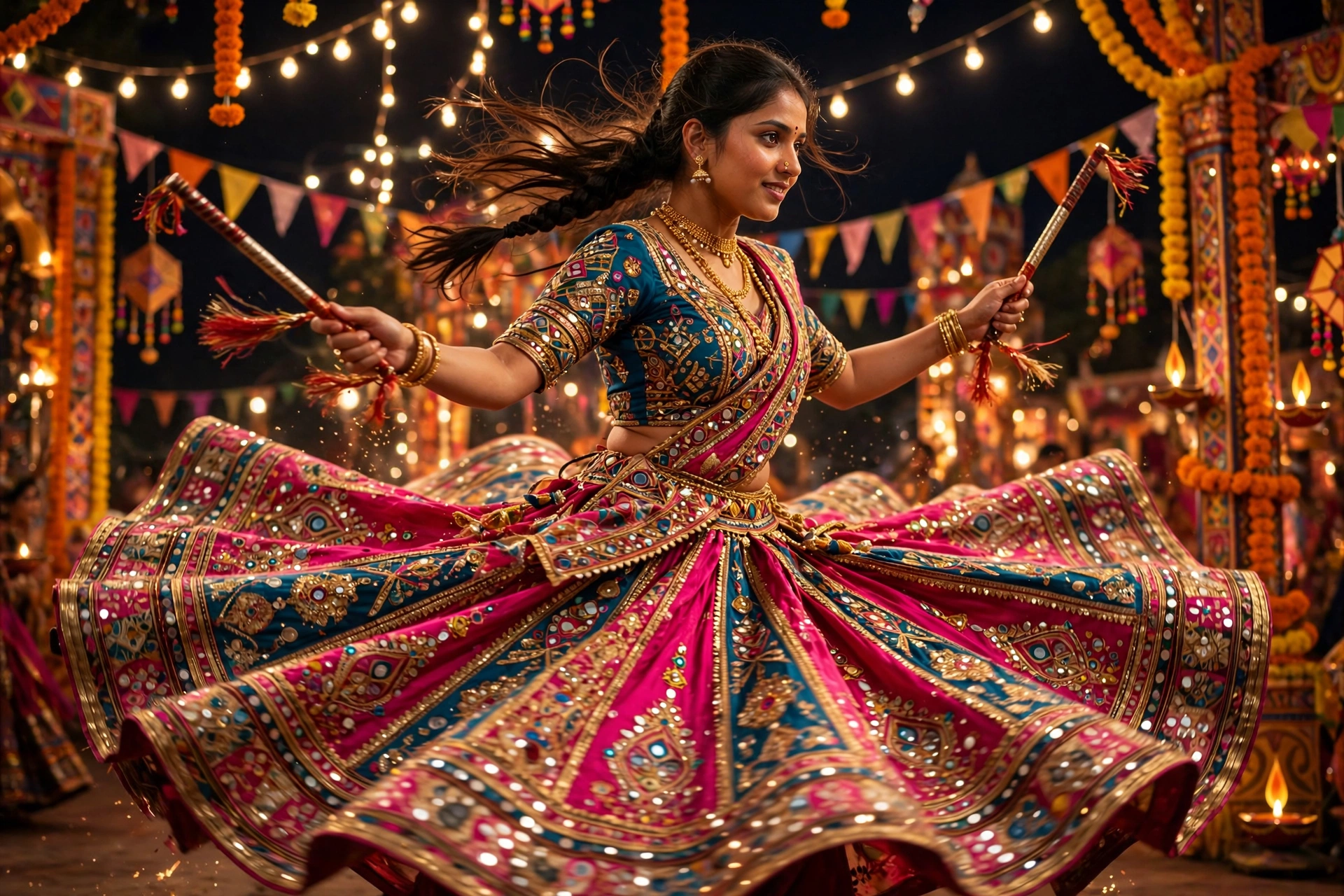 Lehenga Spin Garba