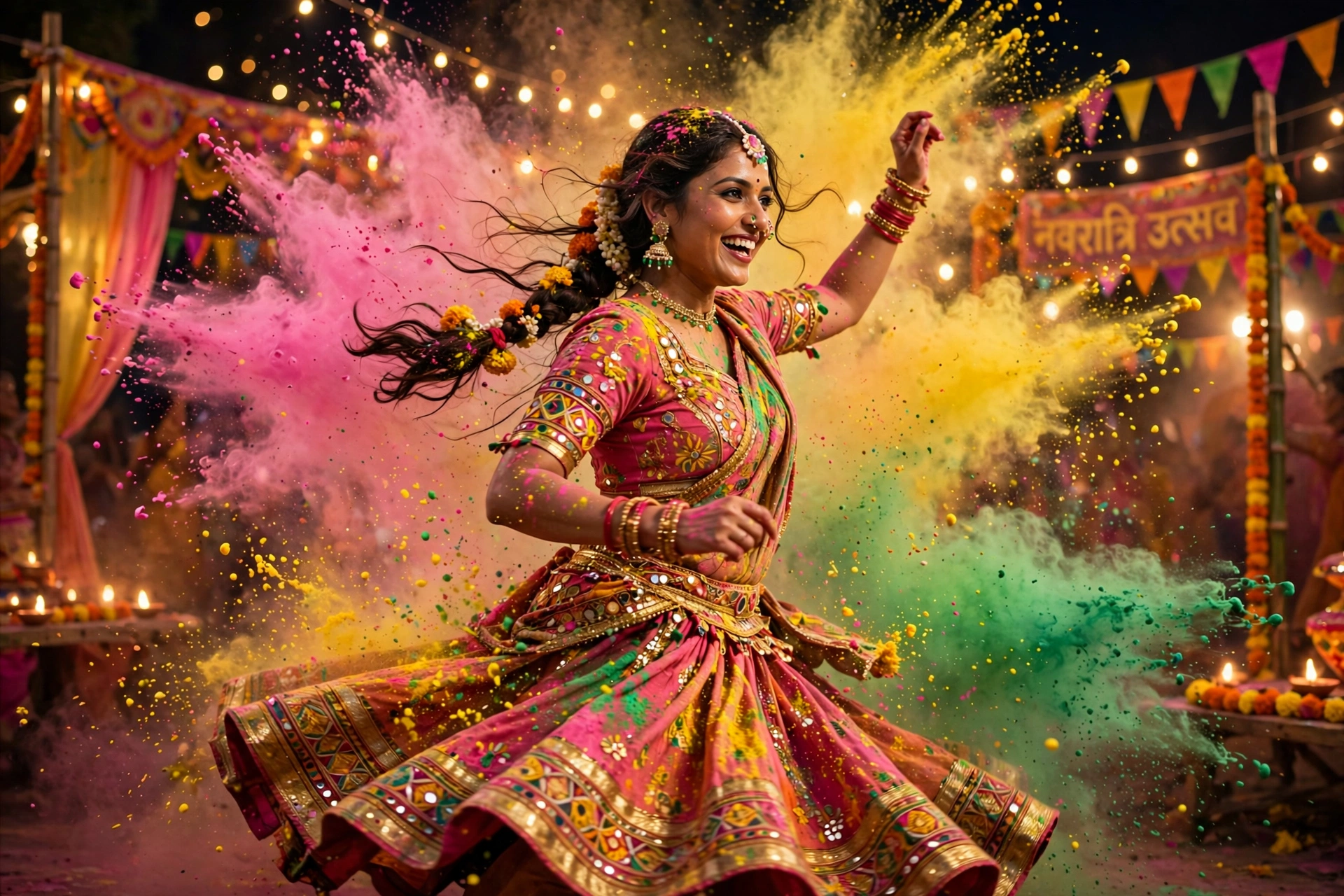 Colorful Powder Garba